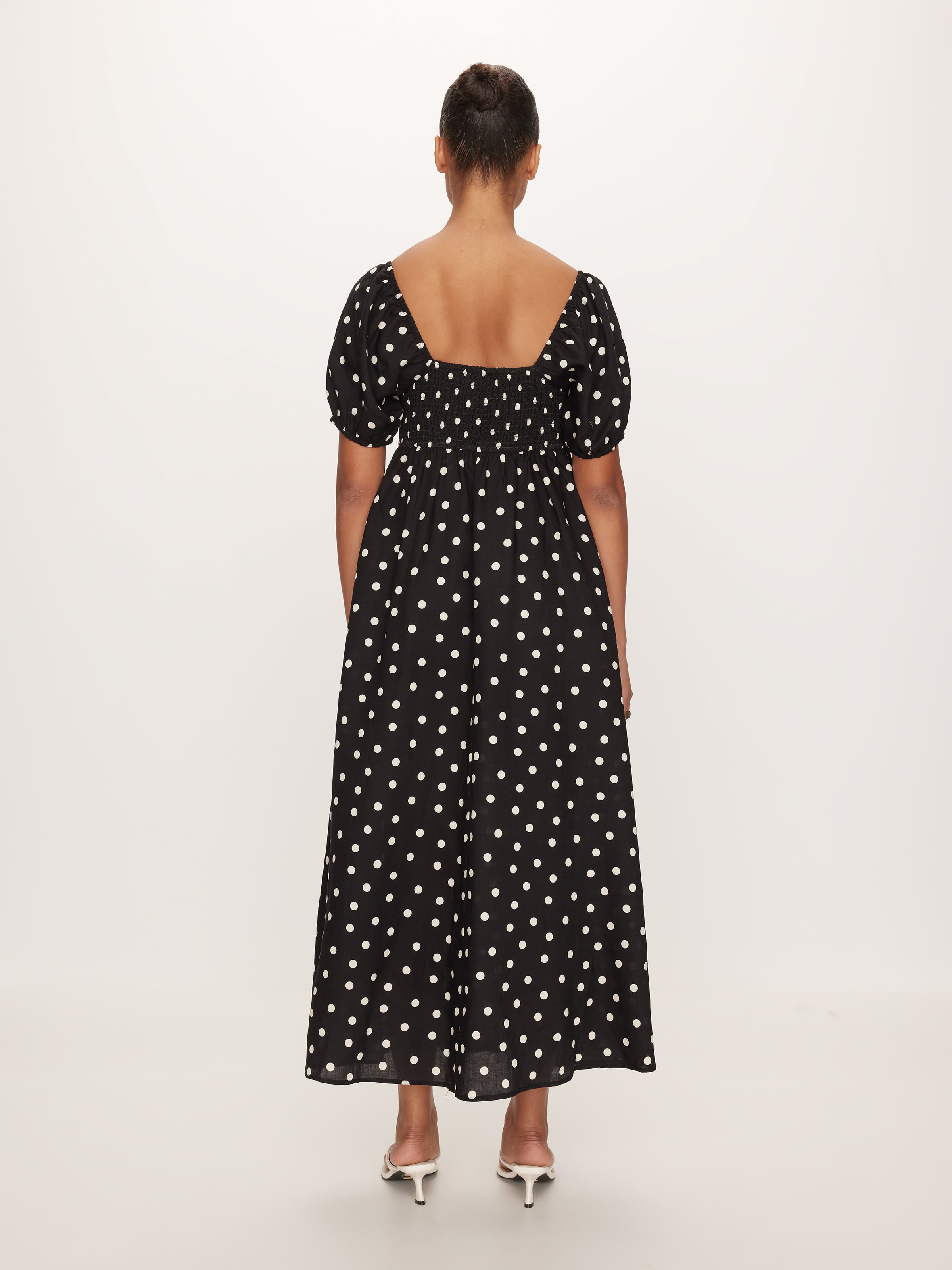 Maia Puff Sleeve Midi Dress