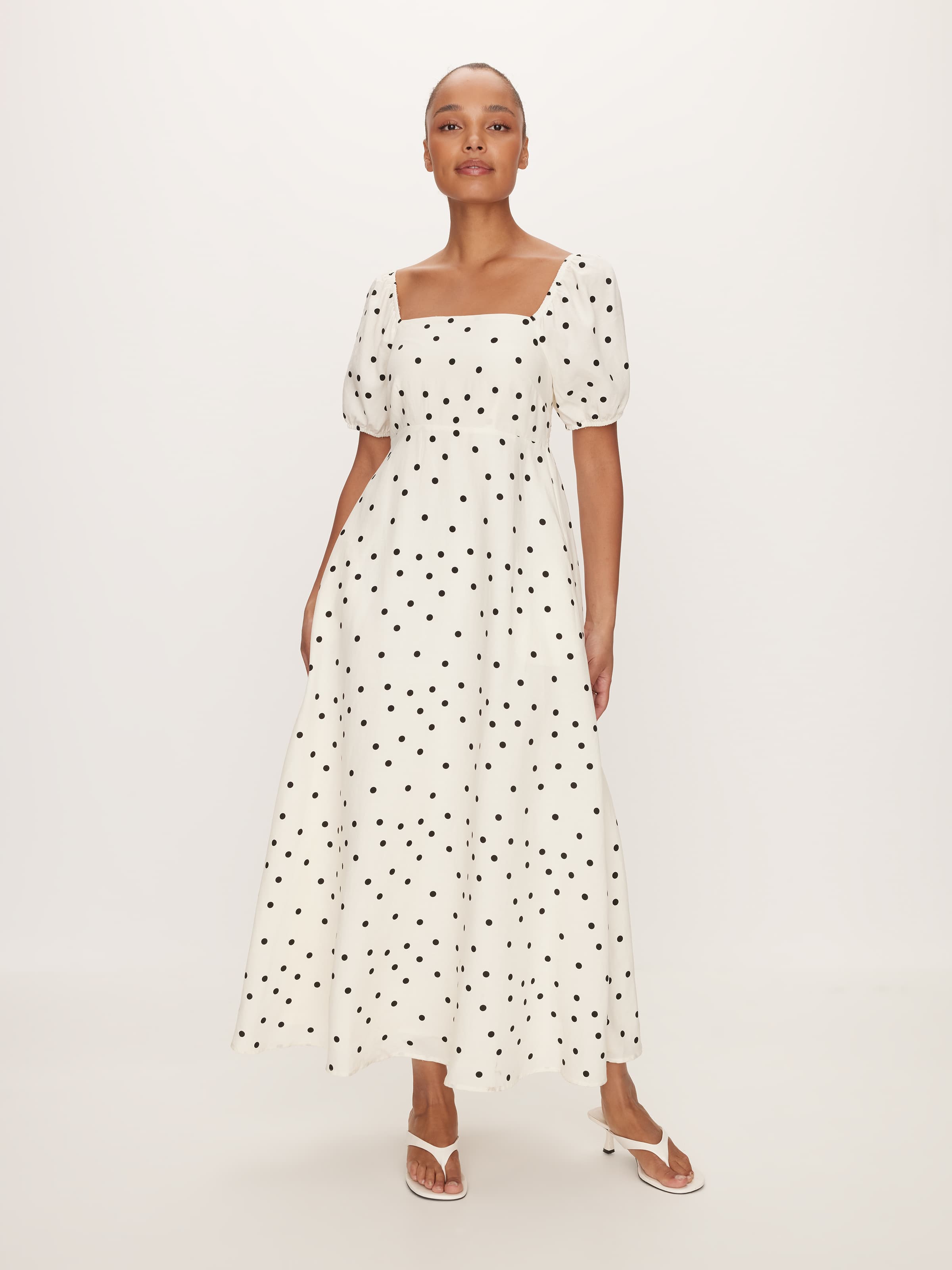 Maia Puff Sleeve Midi Dress