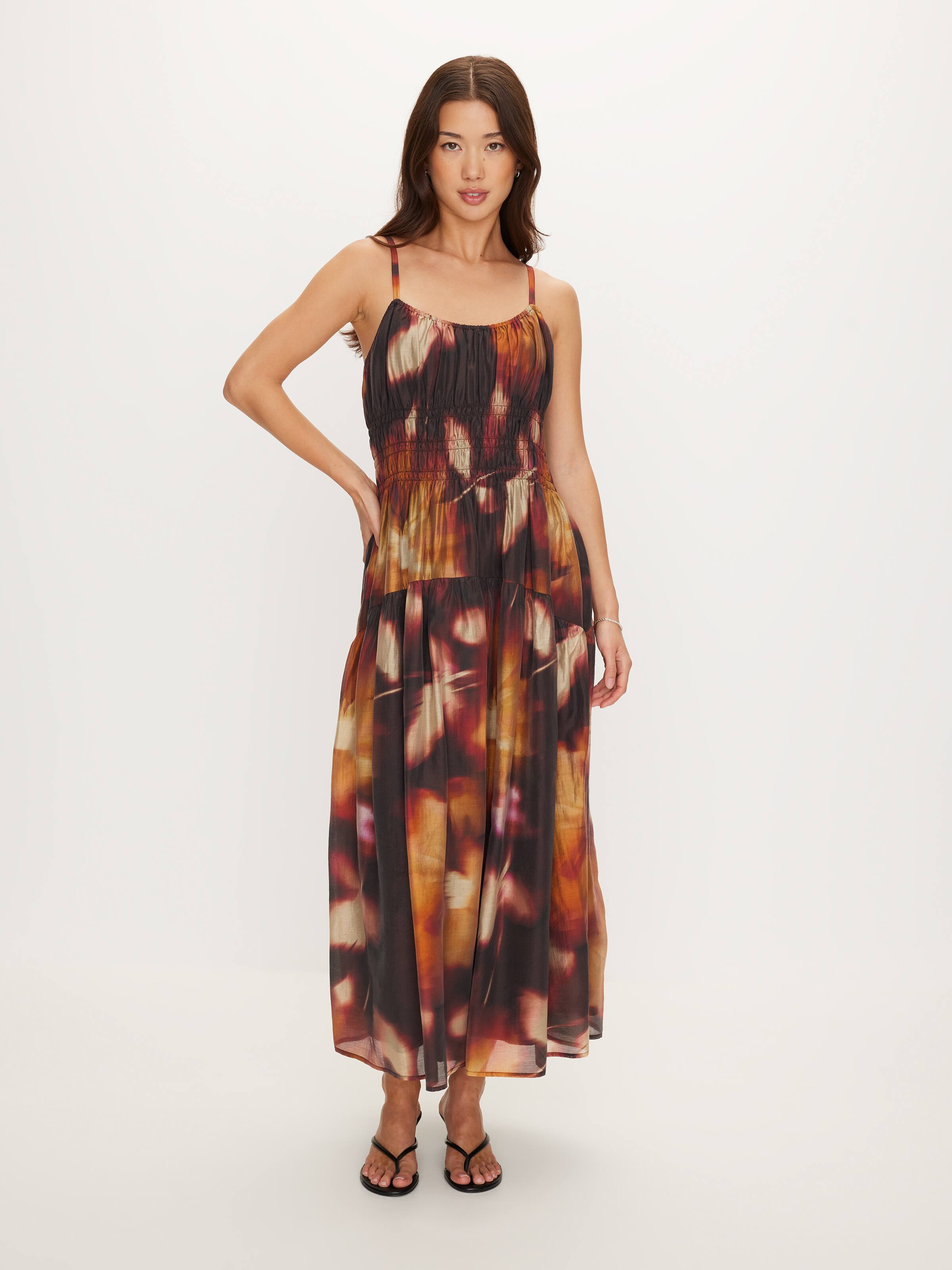 Queenie Ruched Midi Dress