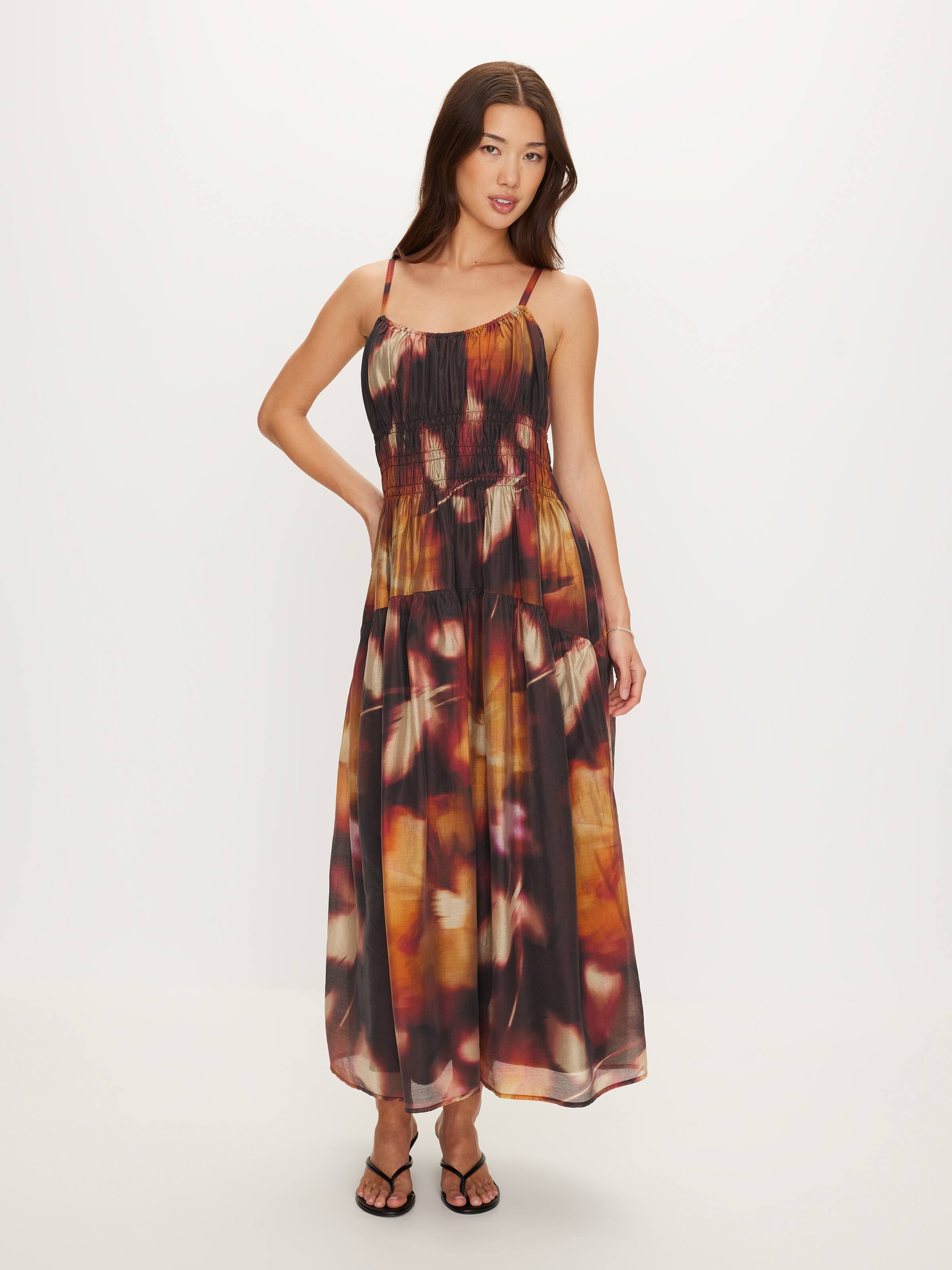 Queenie Ruched Midi Dress