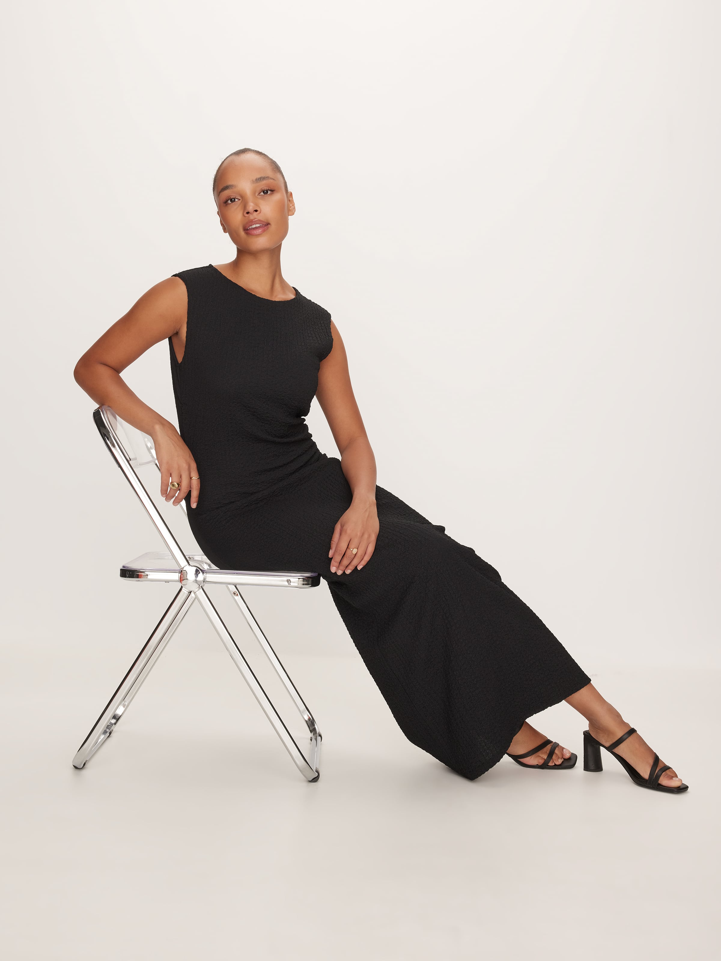 Teagan Textured Midi Dress