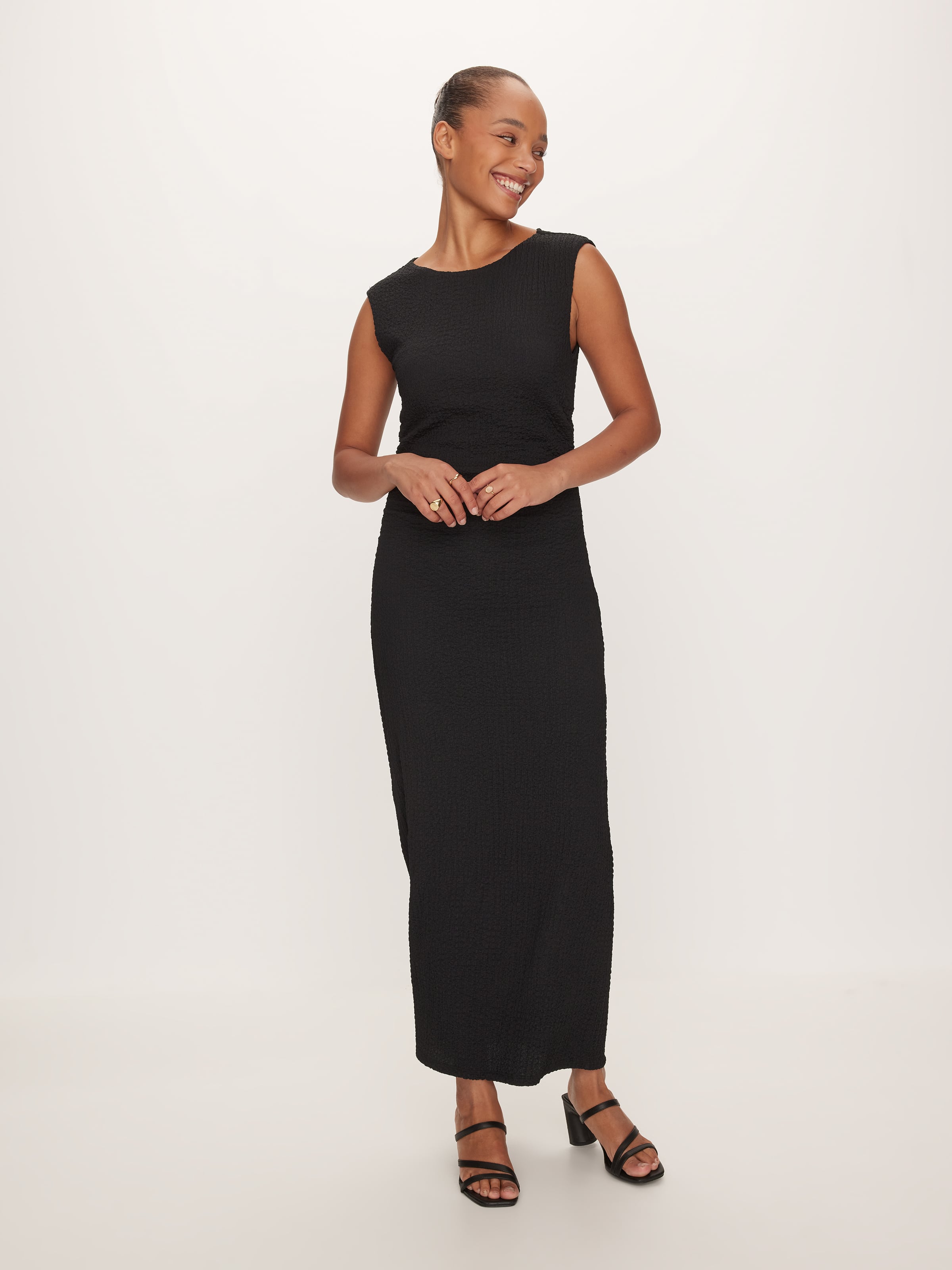 Teagan Textured Midi Dress