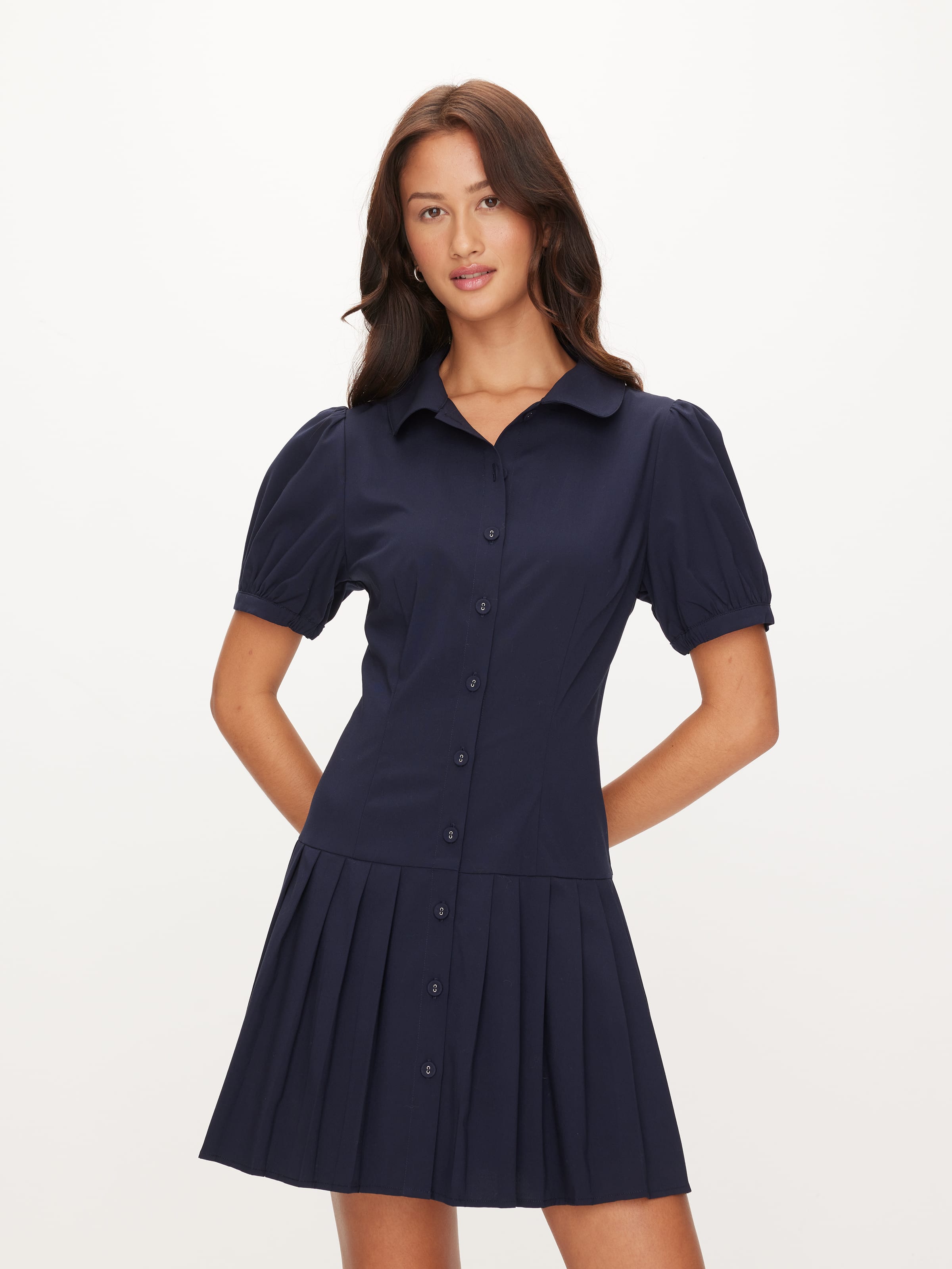 Iseabeau Pleated Mini Dress