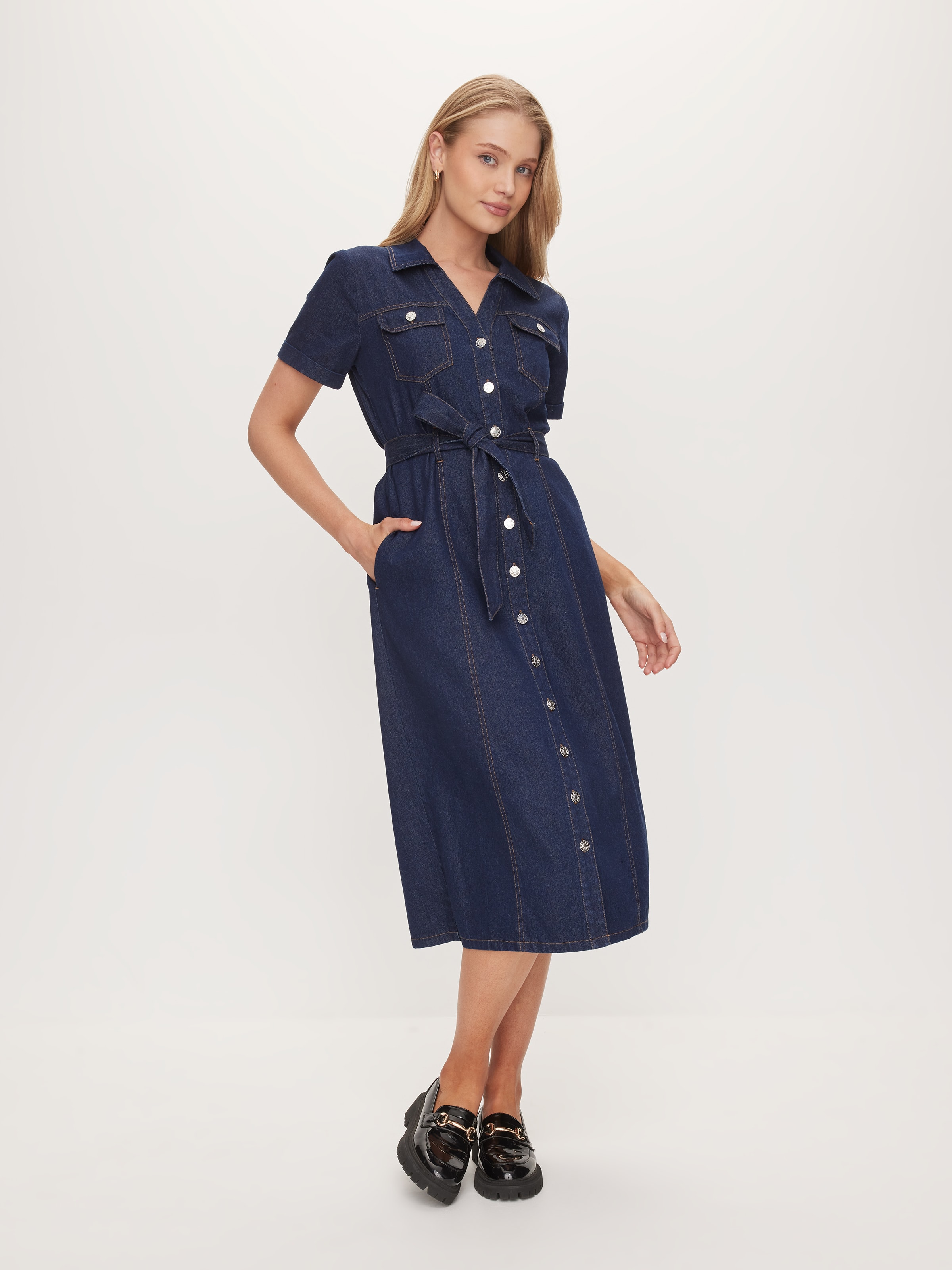 Jax Denim Midi Dress
