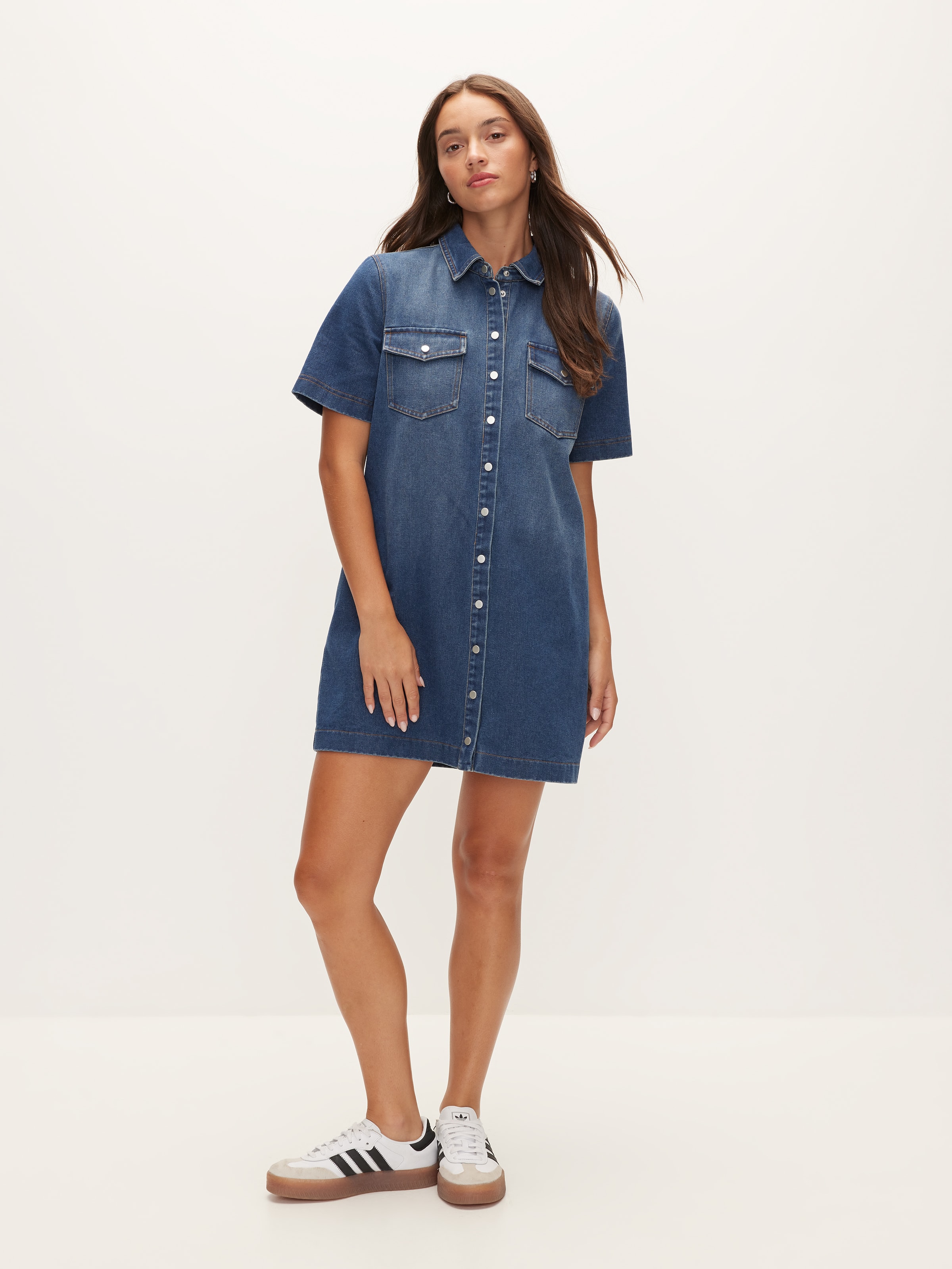 Denim Shirt Mini Dress