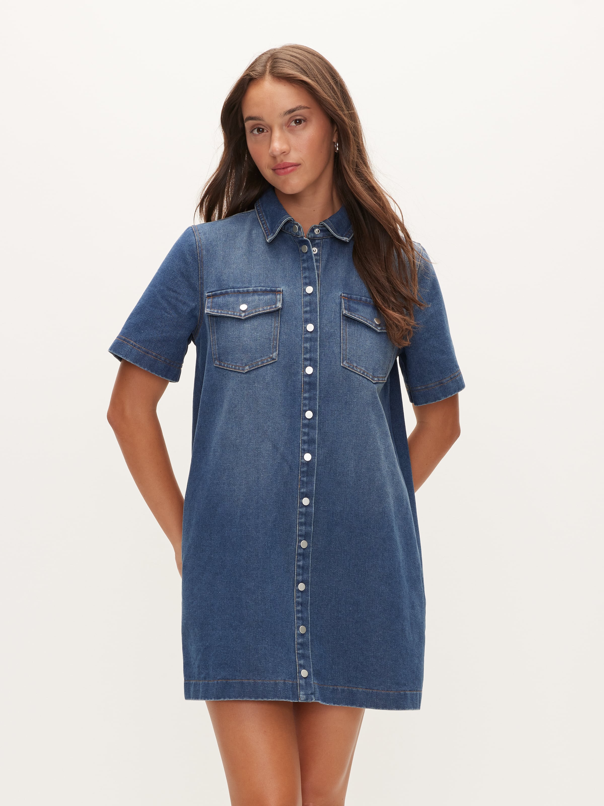 Denim Shirt Mini Dress