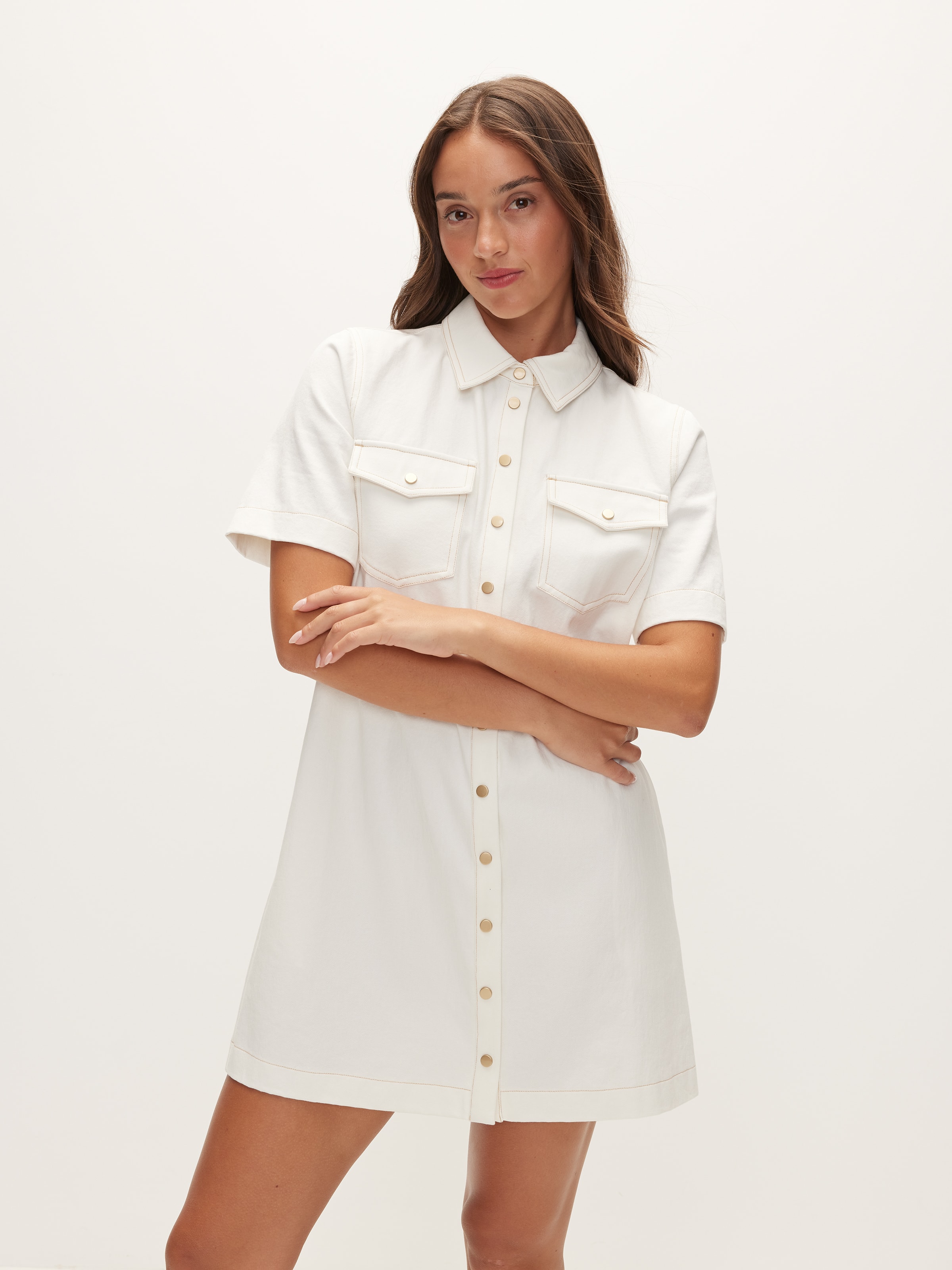 Denim Shirt Mini Dress