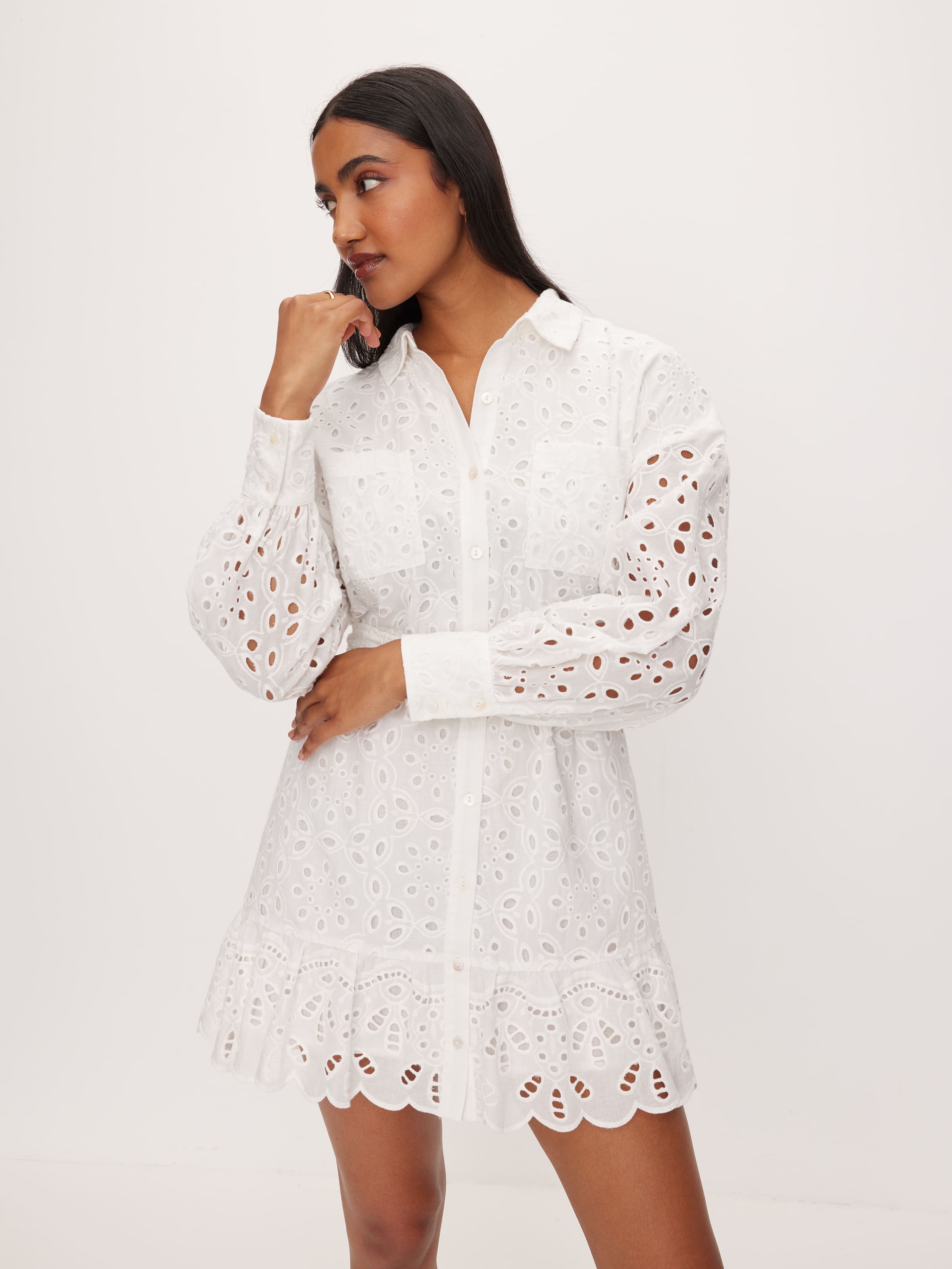 Broderie Mini Dress