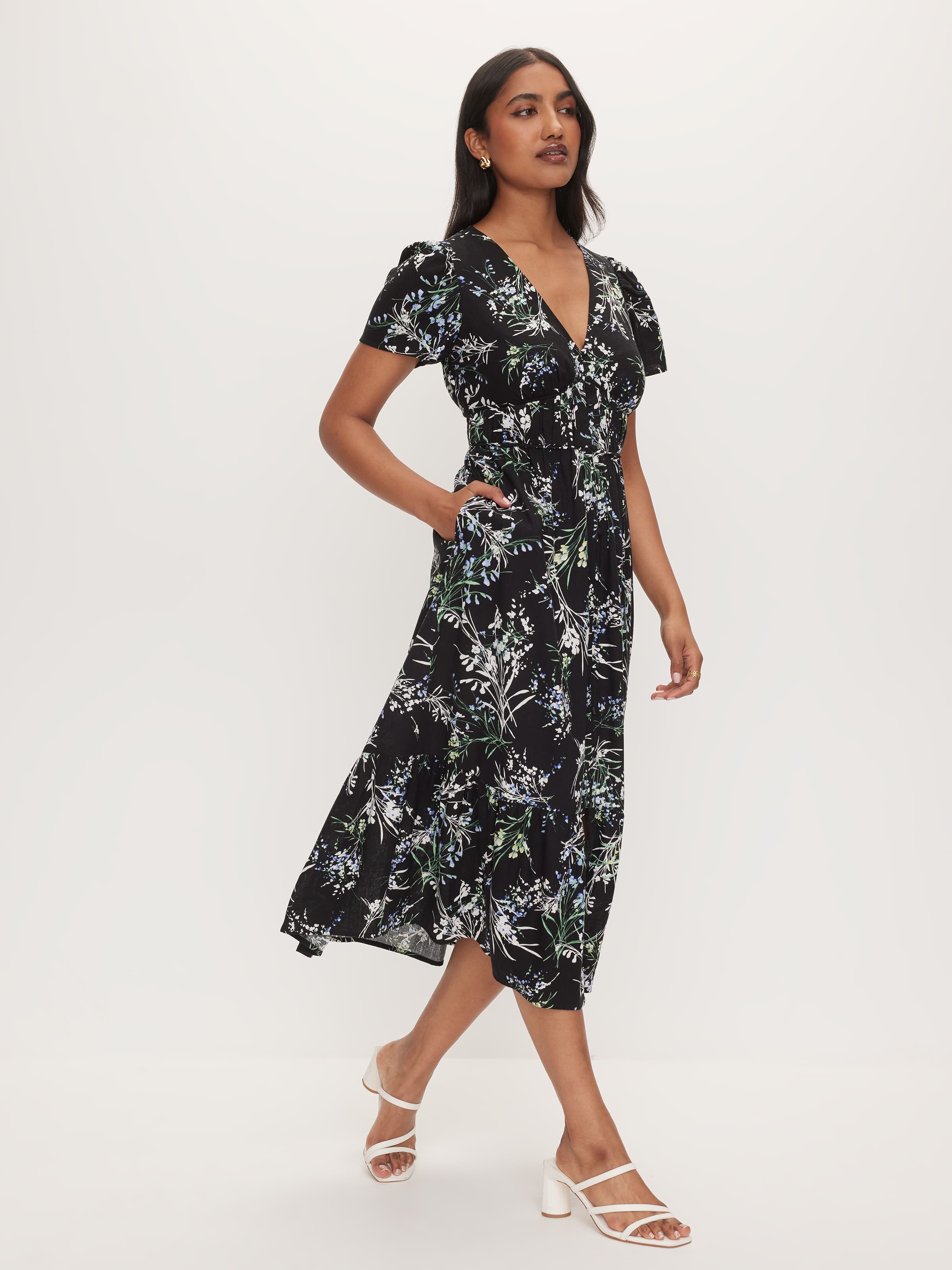 Carla Tiered Midi Dress