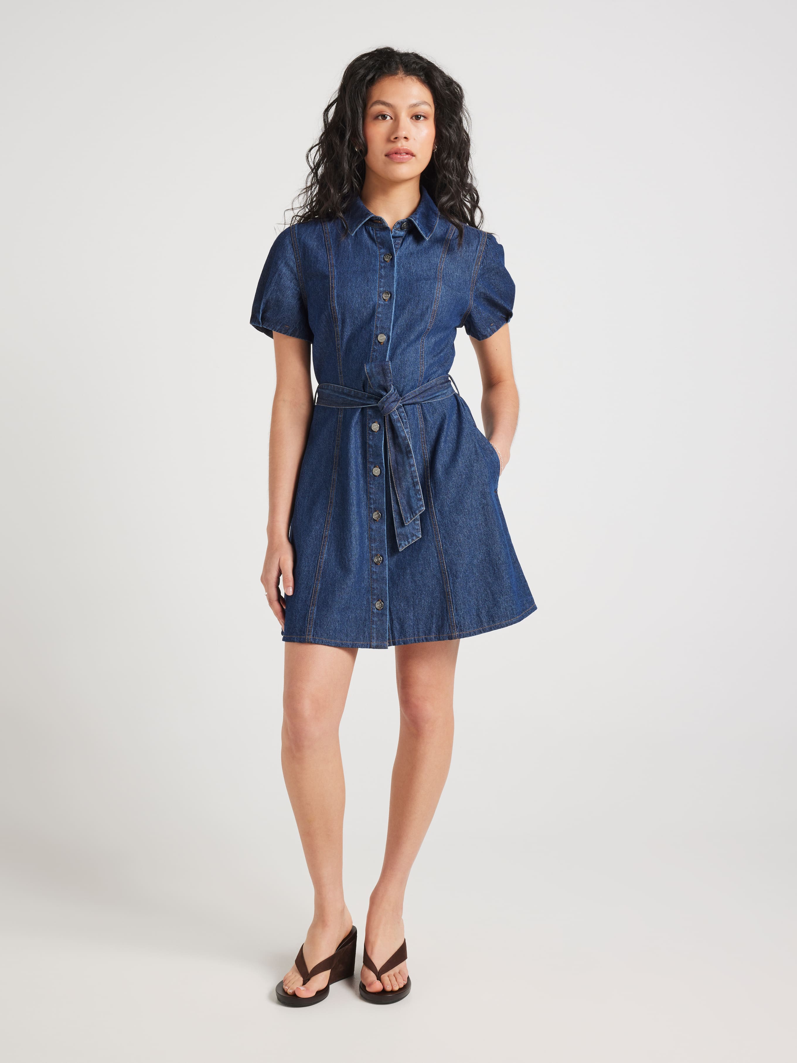 Athena Denim Mini Dress