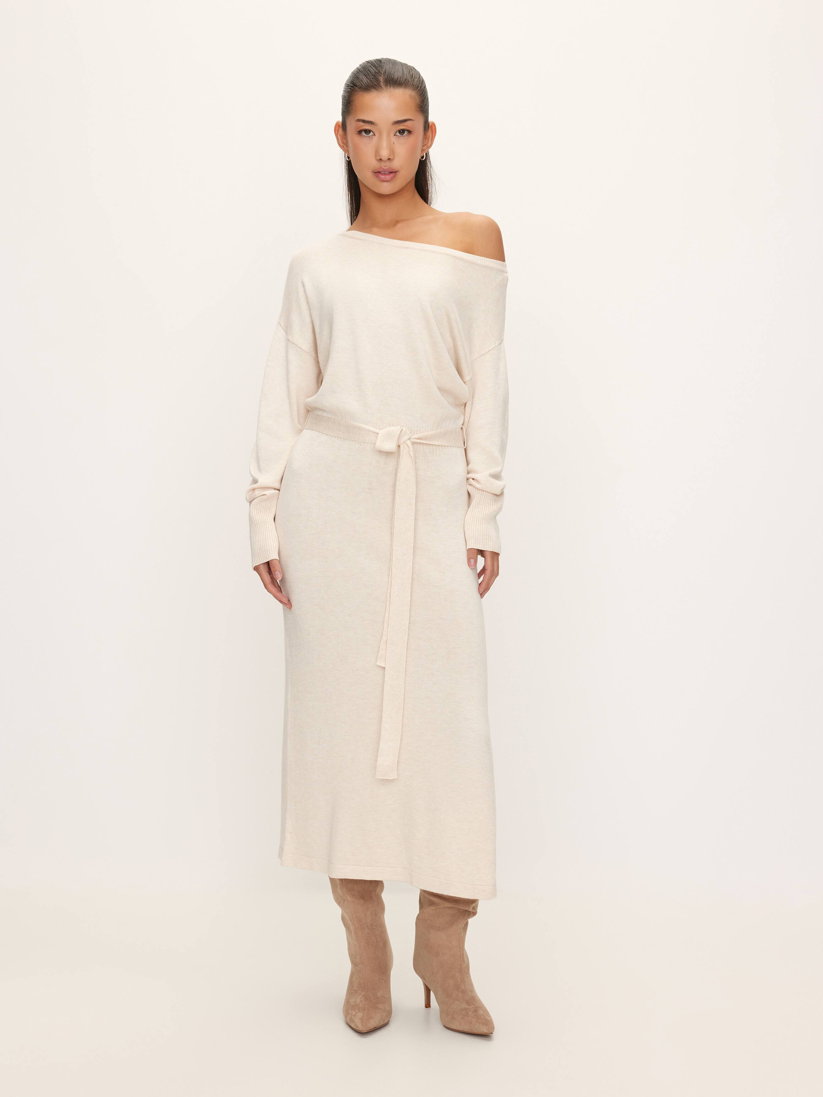Colette Off Shoulder Knit Midi Dress