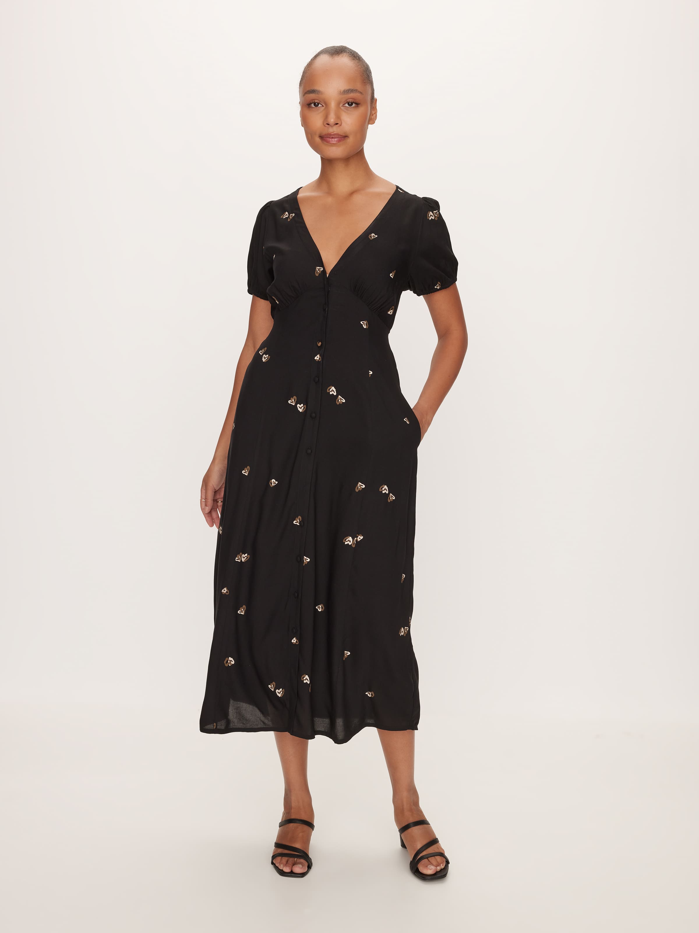 Avery Button Up Midi Dress