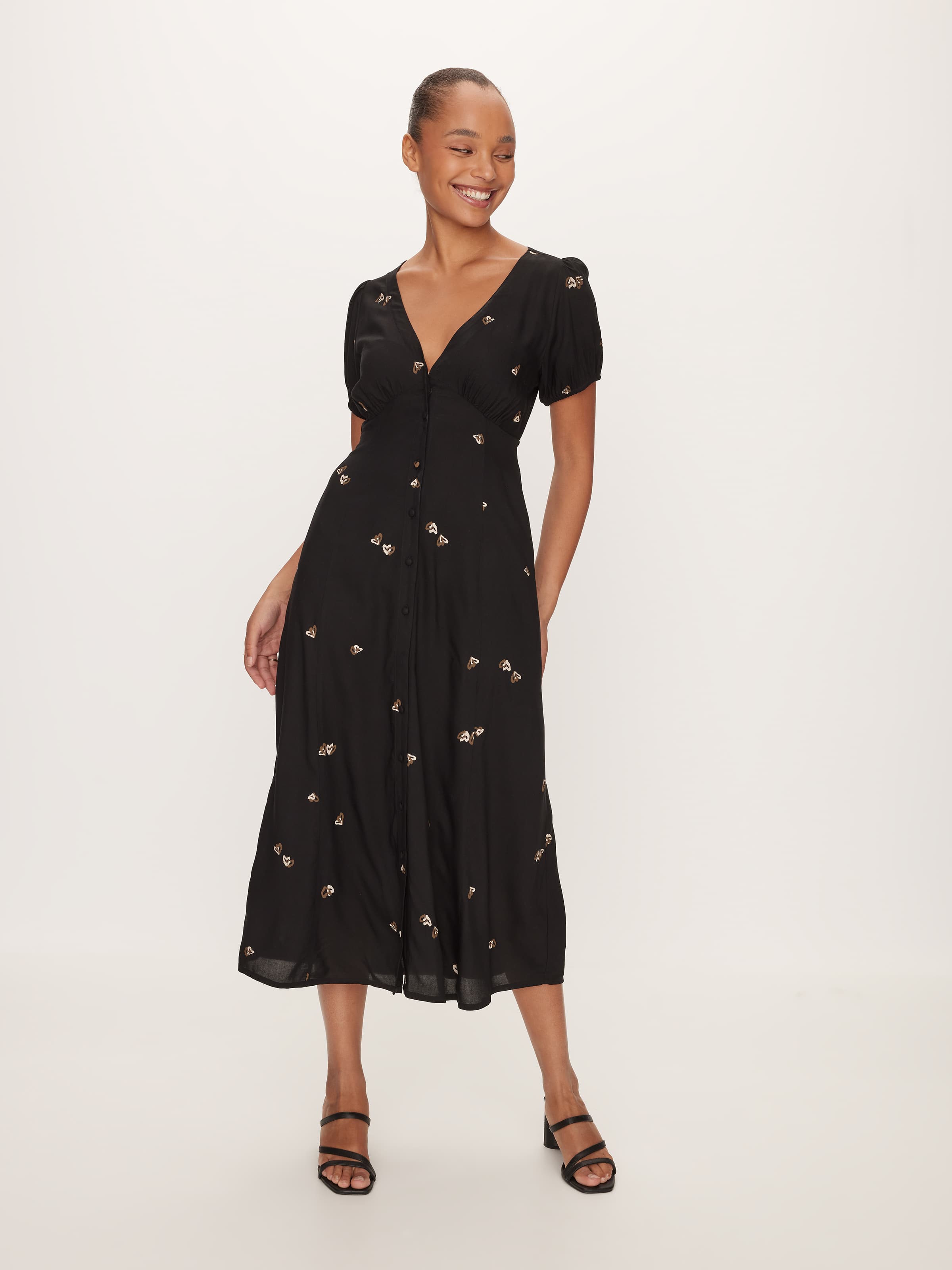 Avery Button Up Midi Dress