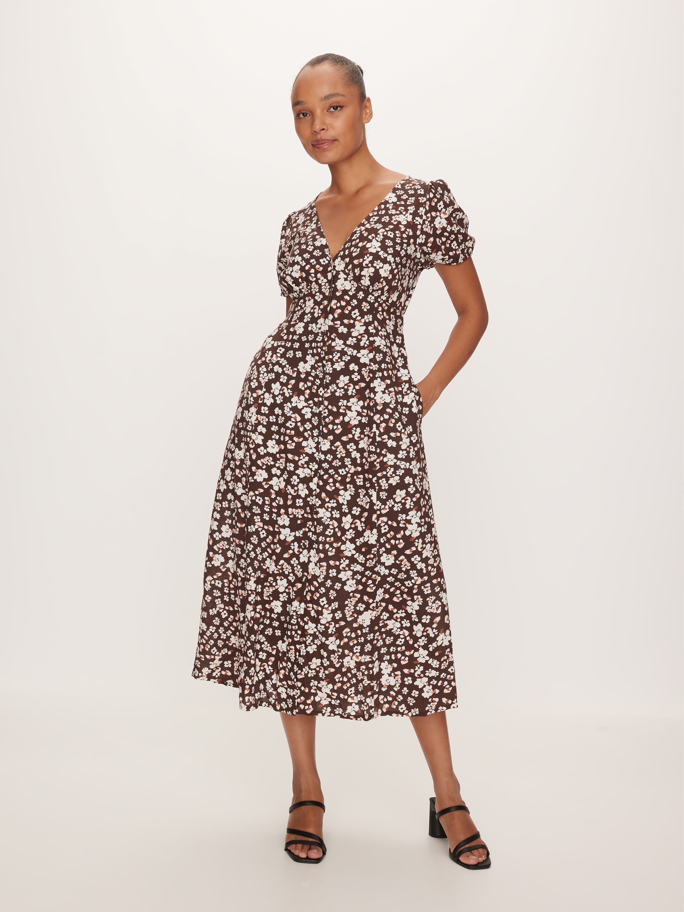 Avery Button Up Midi Dress