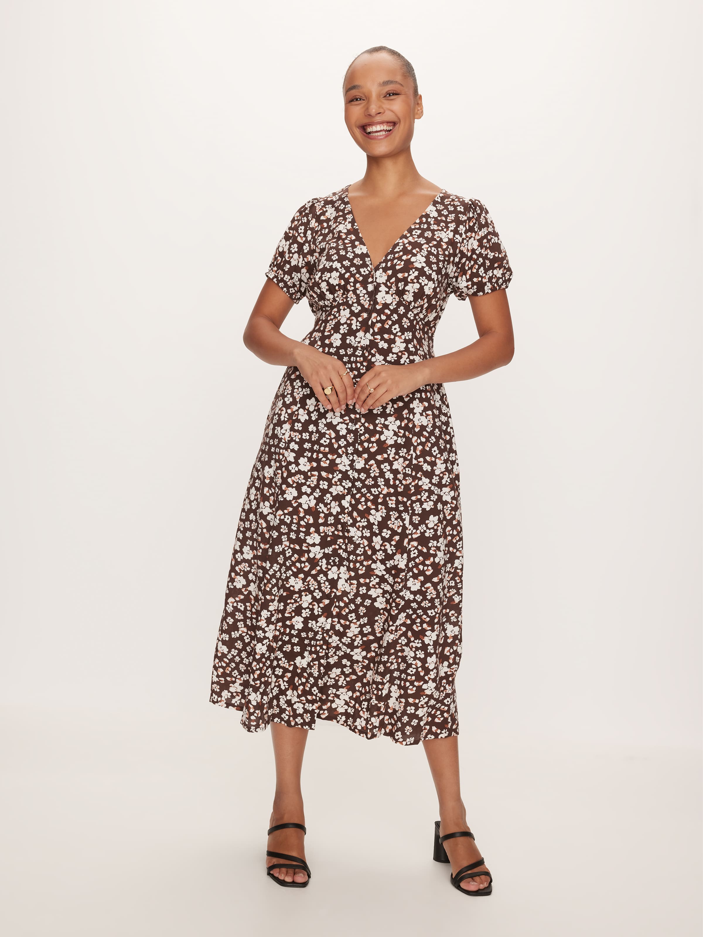 Avery Button Up Midi Dress