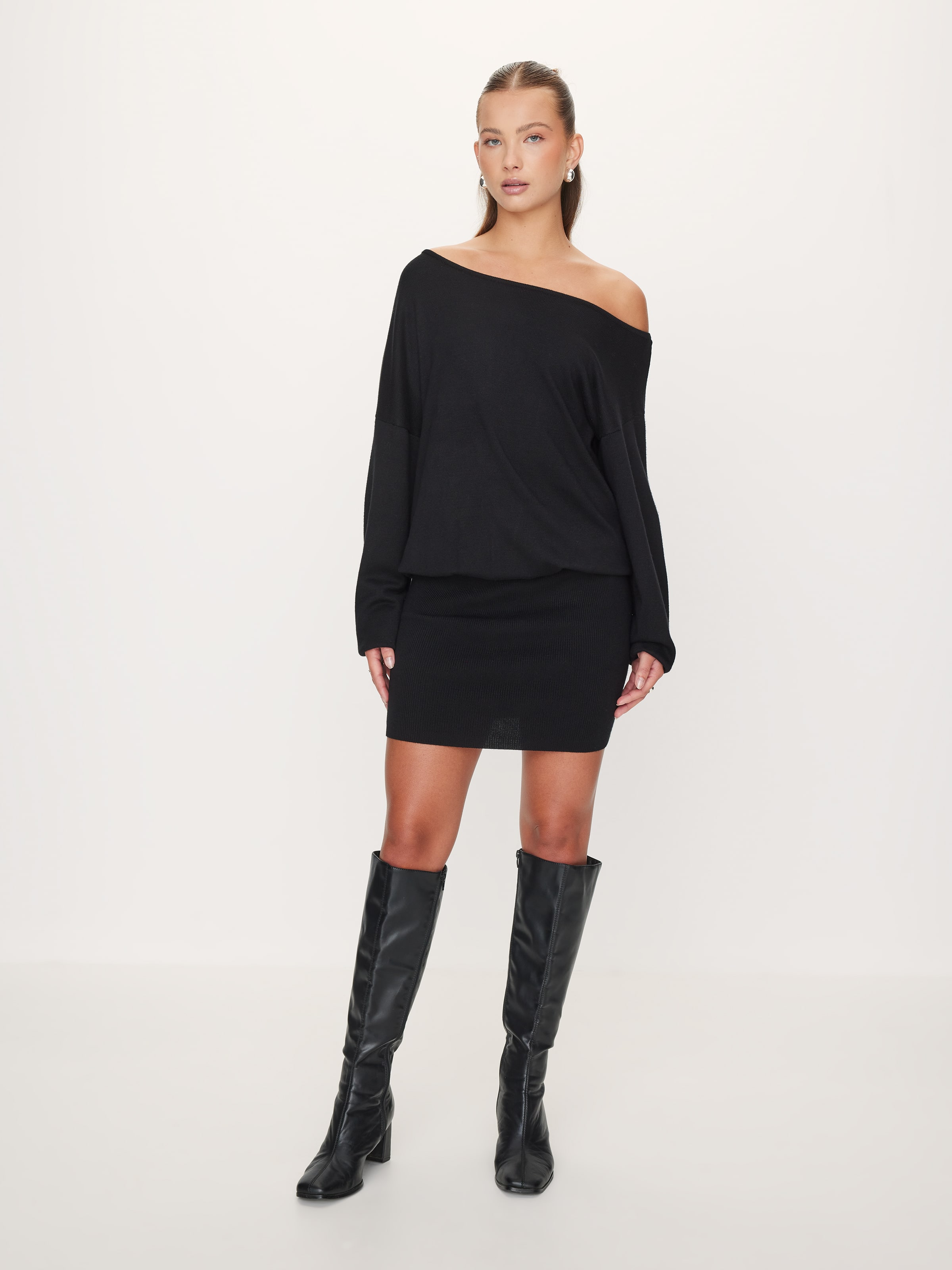 Maisy Off Shoulder Knit Mini