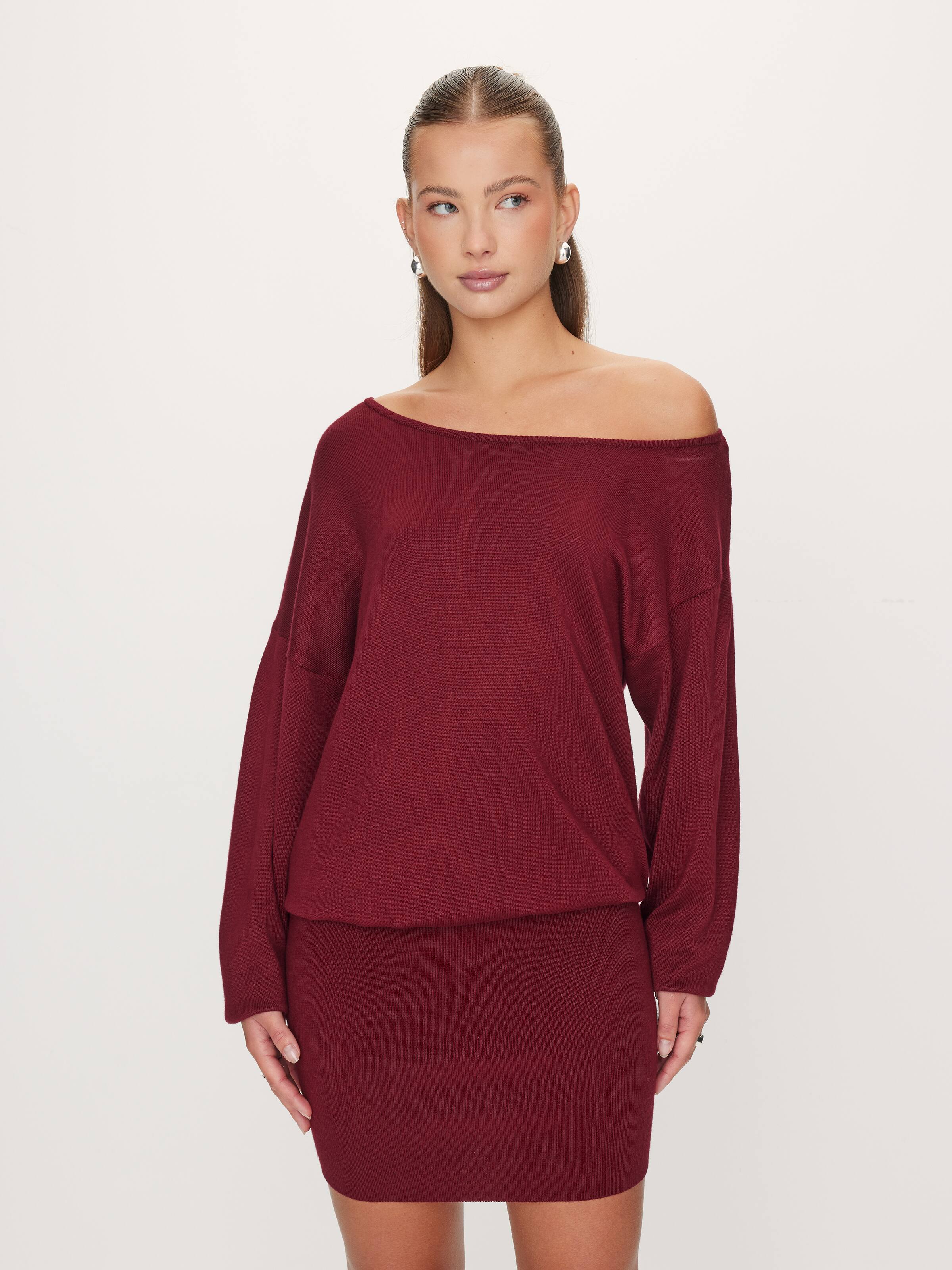 Maisy Off Shoulder Knit Mini