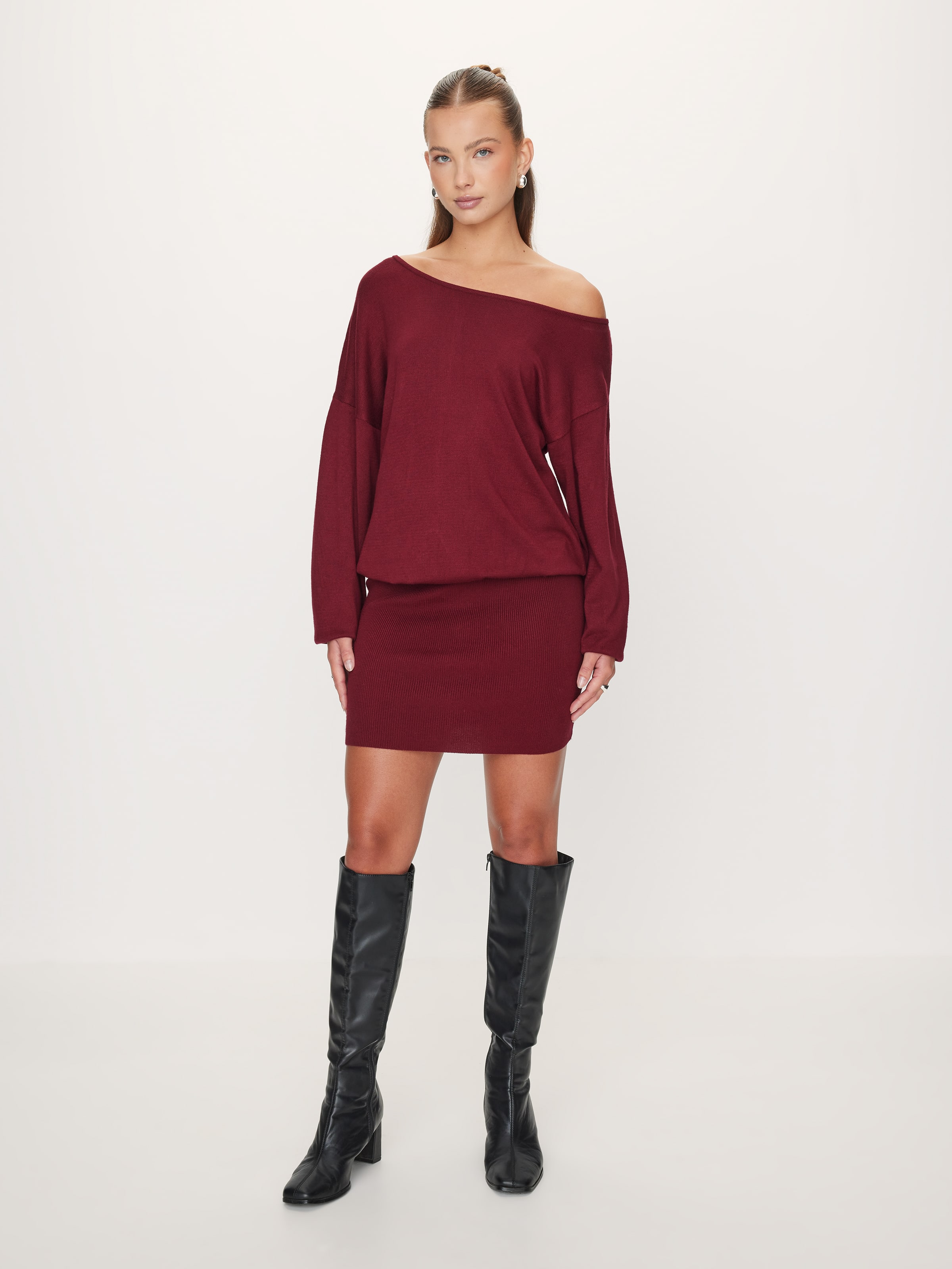 Maisy Off Shoulder Knit Mini