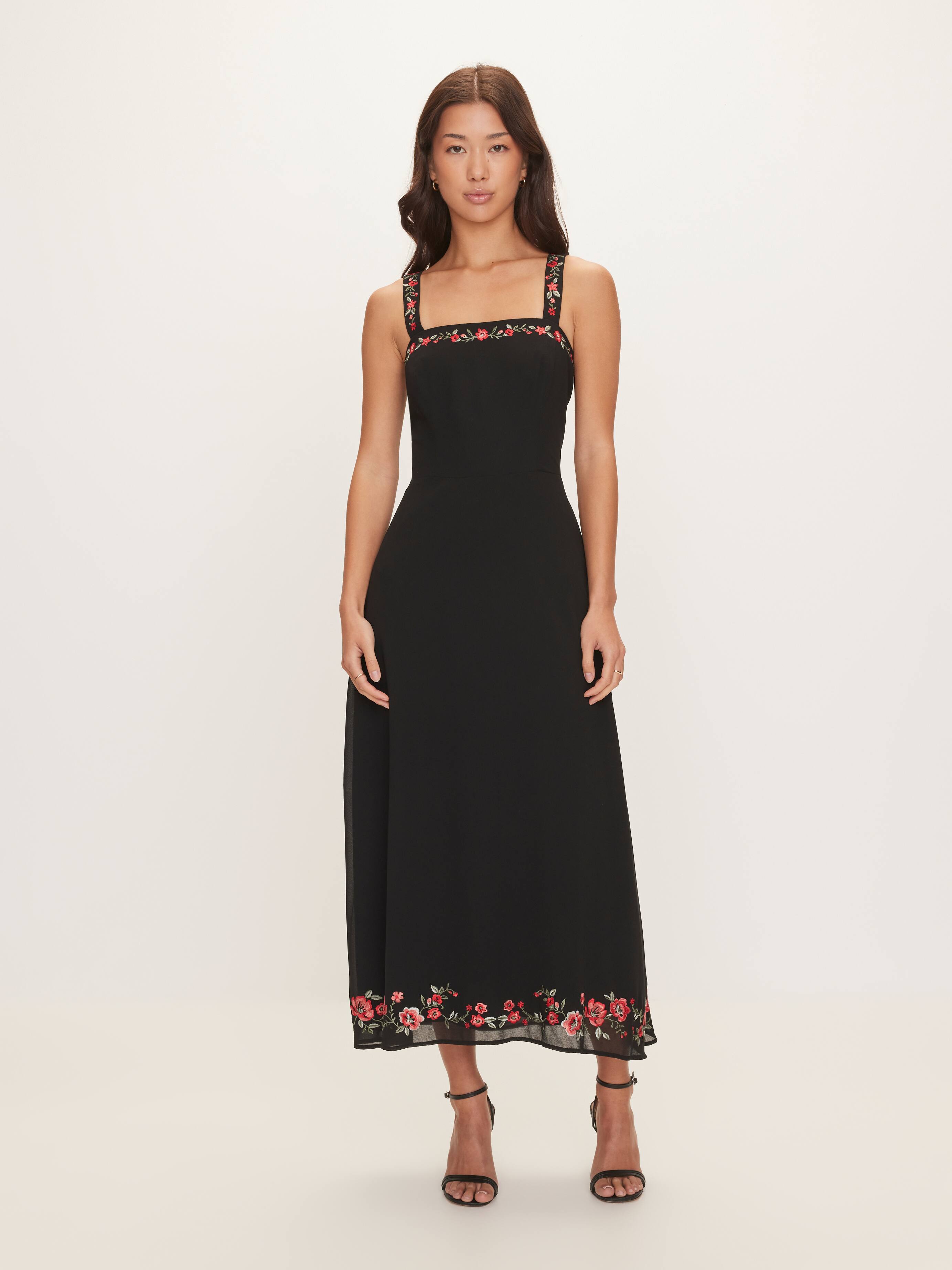 Thalia Strappy Midi Dress