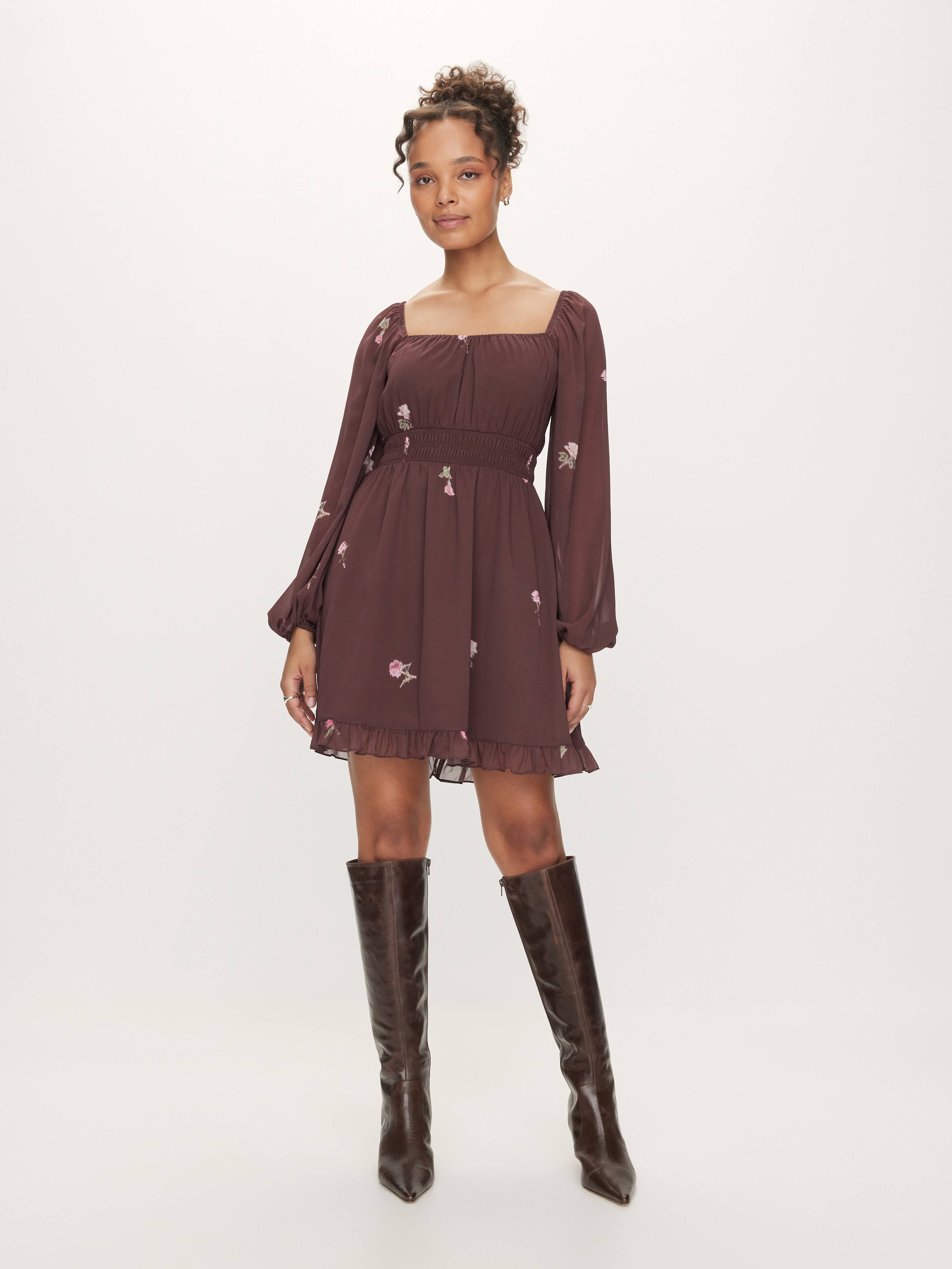 Felicity Puff Long Sleeve Mini Dress