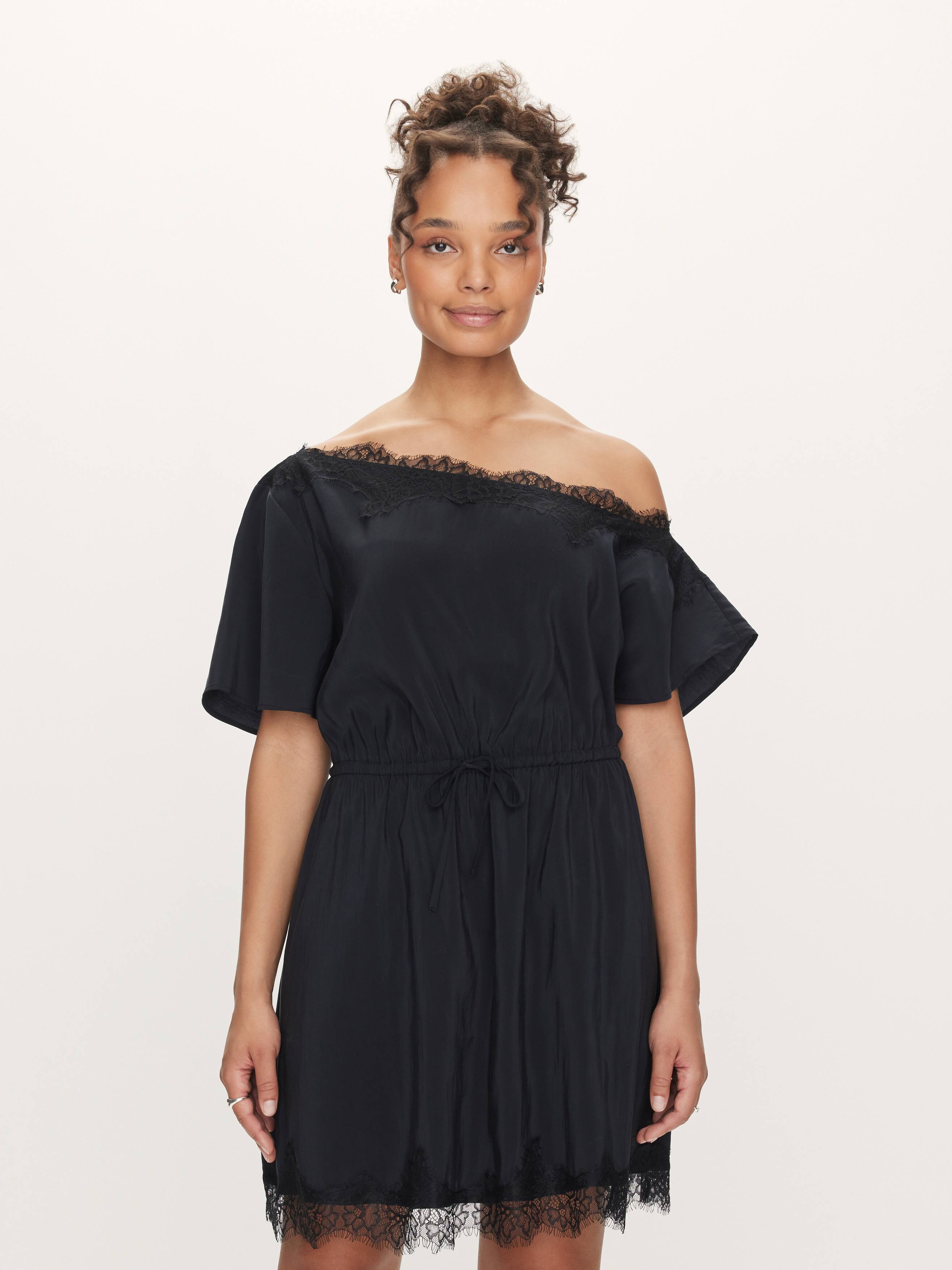 Ava Lace Trim Mini Dress