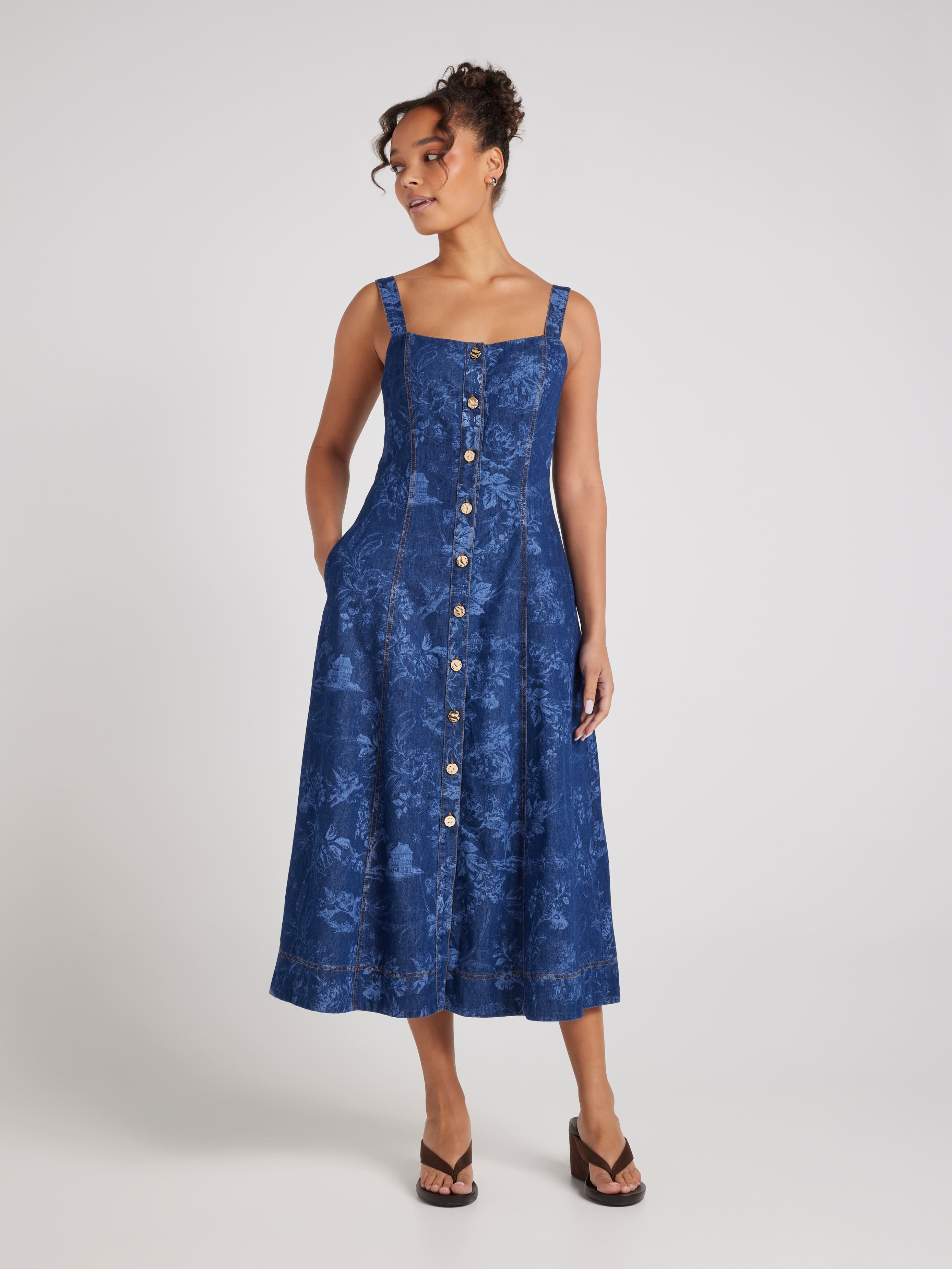 Valentina Denim Midi Dress