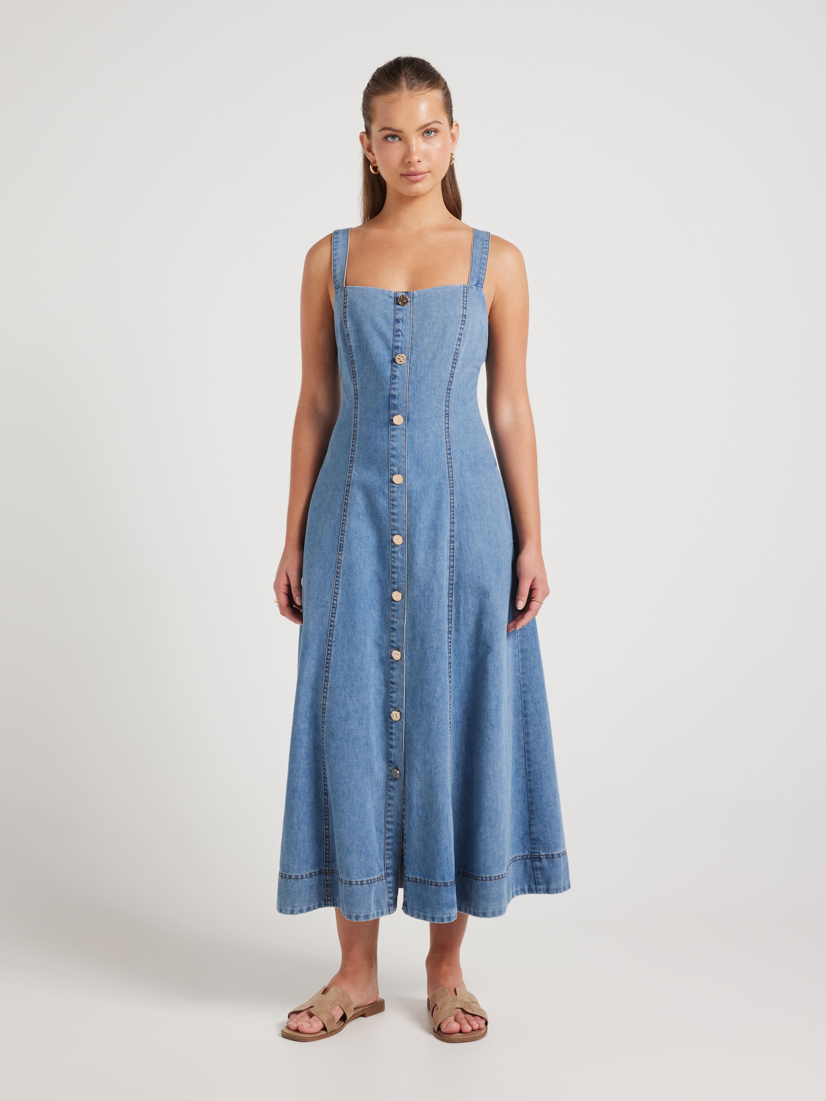 Valentina Denim Midi Dress