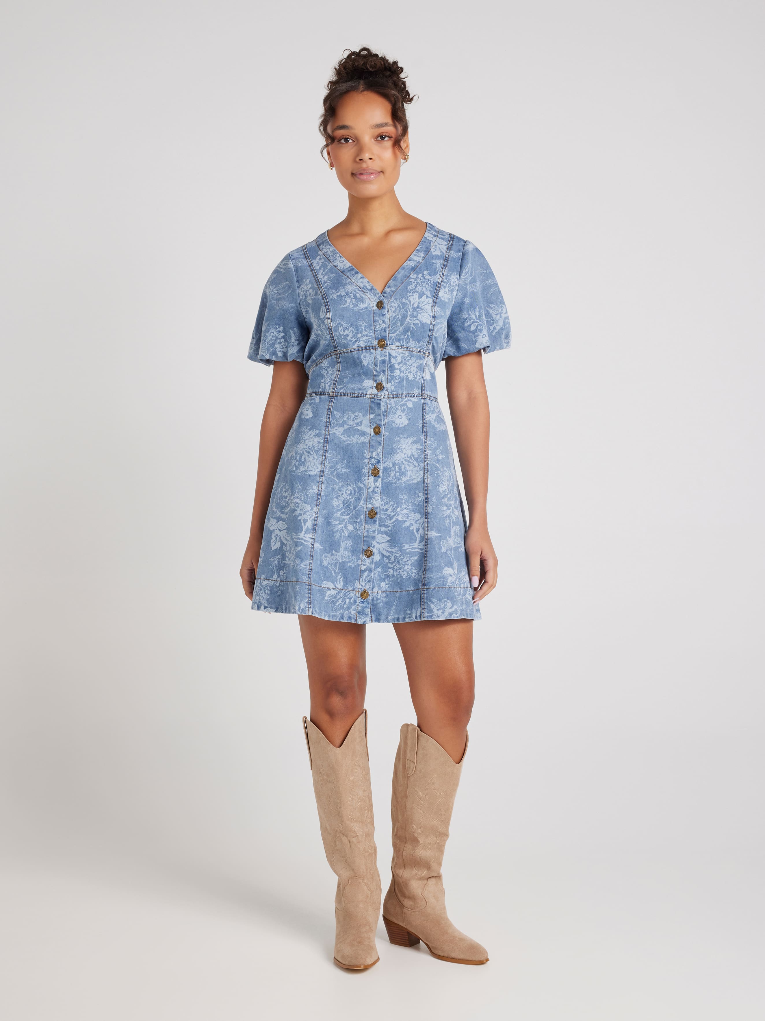Ellis Denim Mini Dress