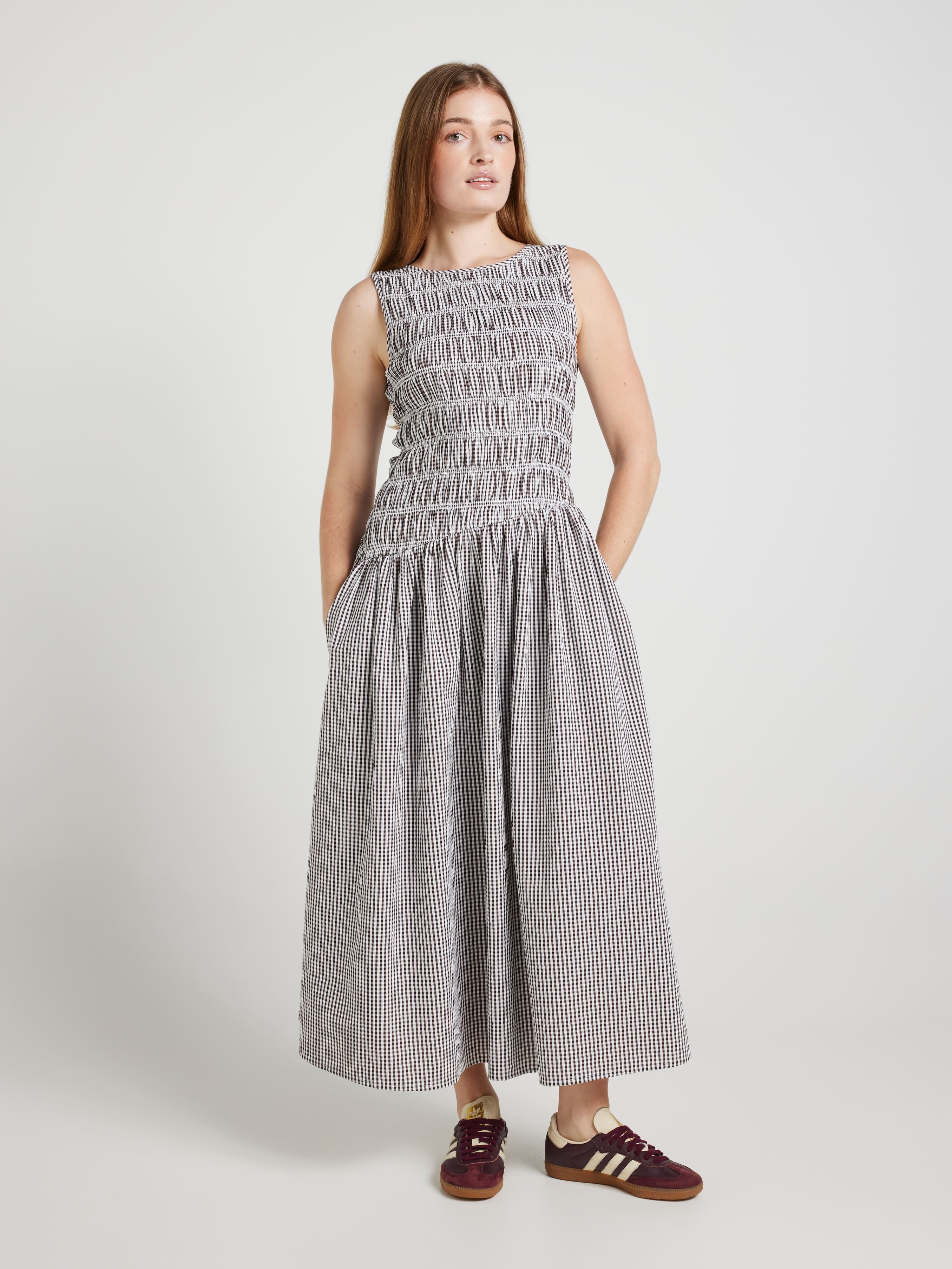 Giselle Rouched Midi Dress