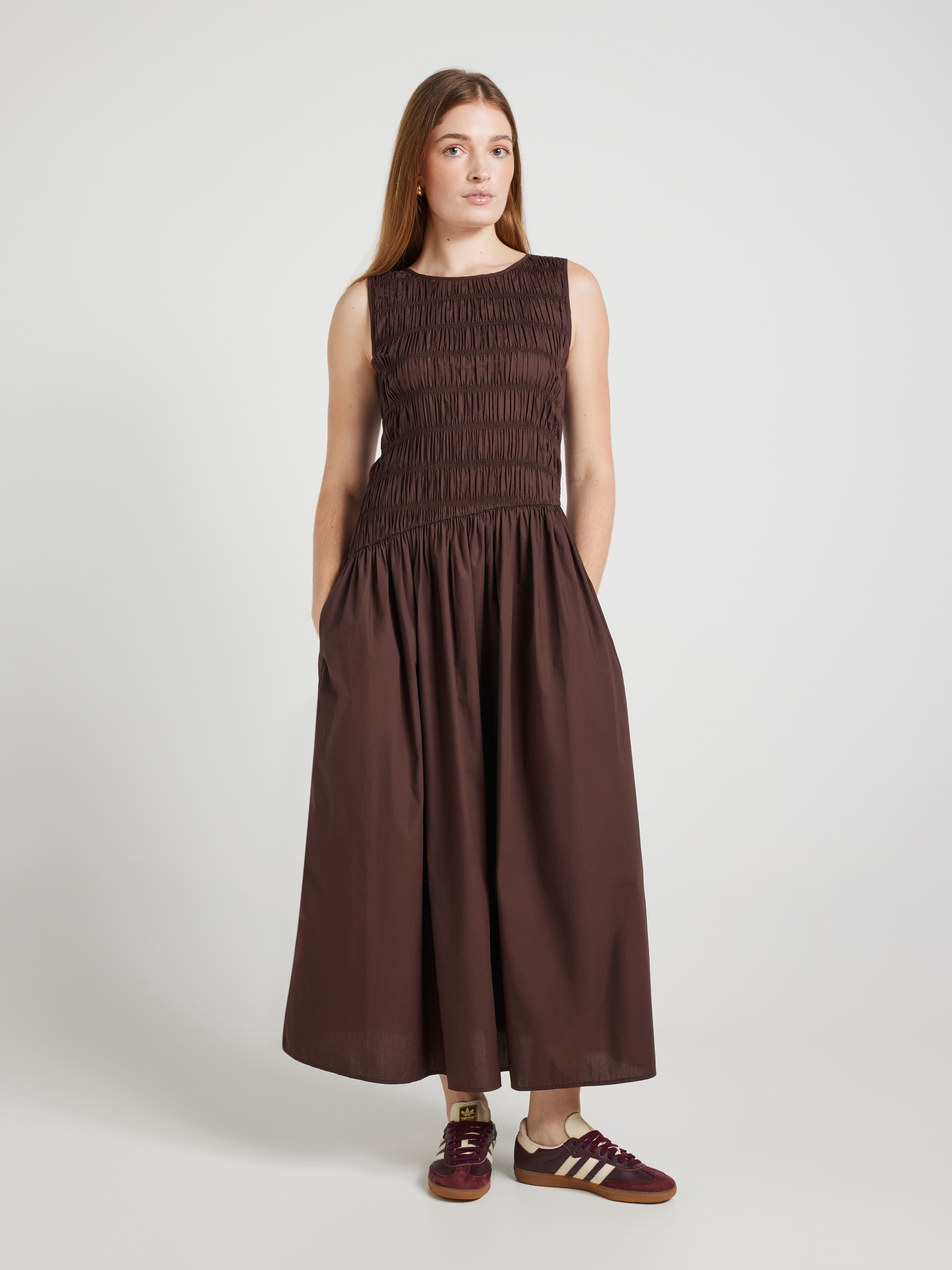 Giselle Rouched Midi Dress