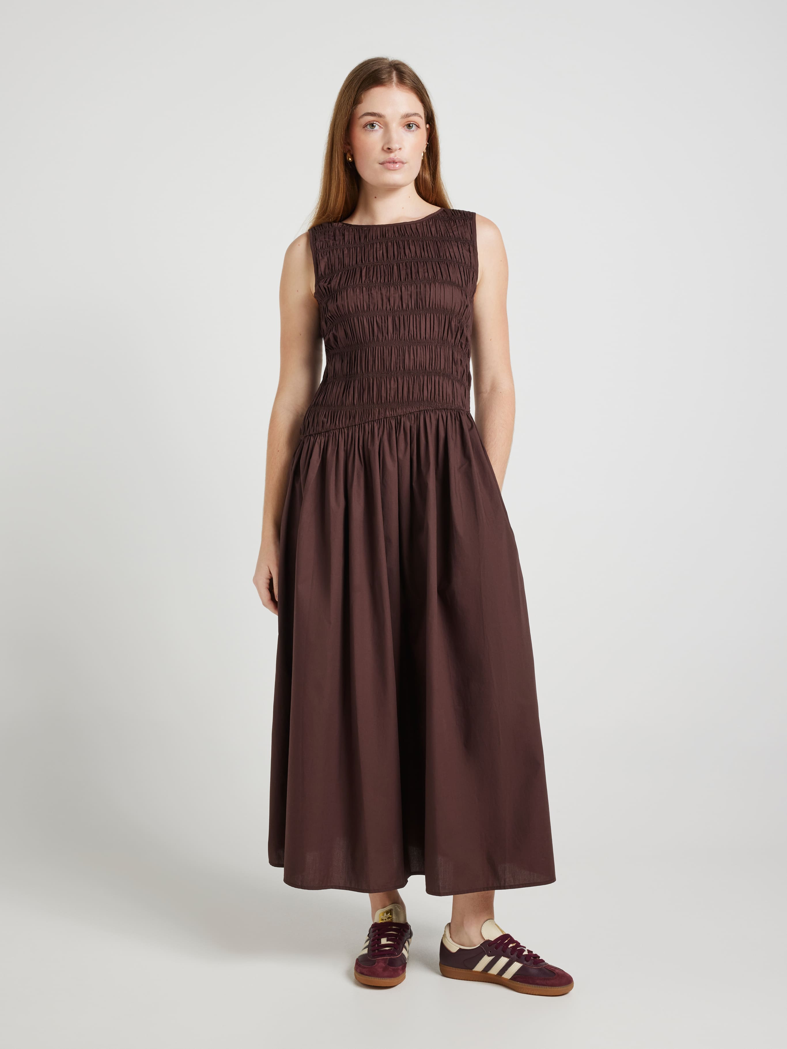 Giselle Rouched Midi Dress