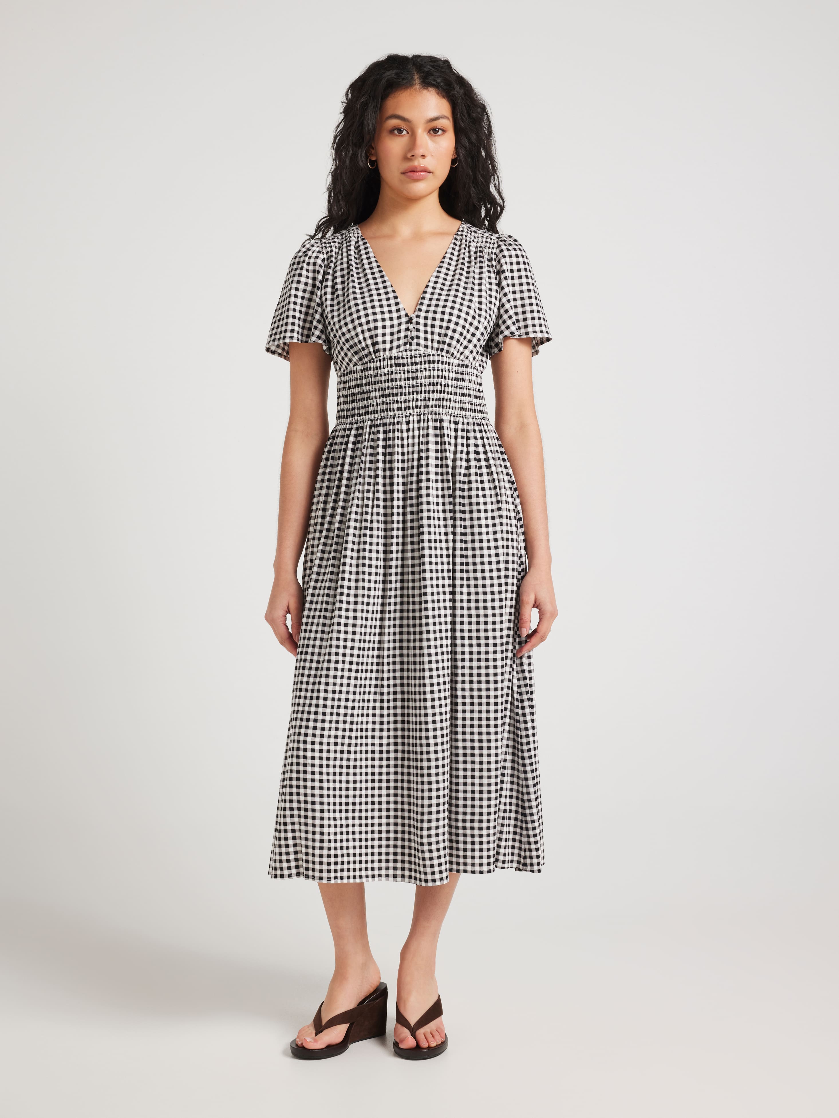 Ari Floaty Sleeve Midi Dress