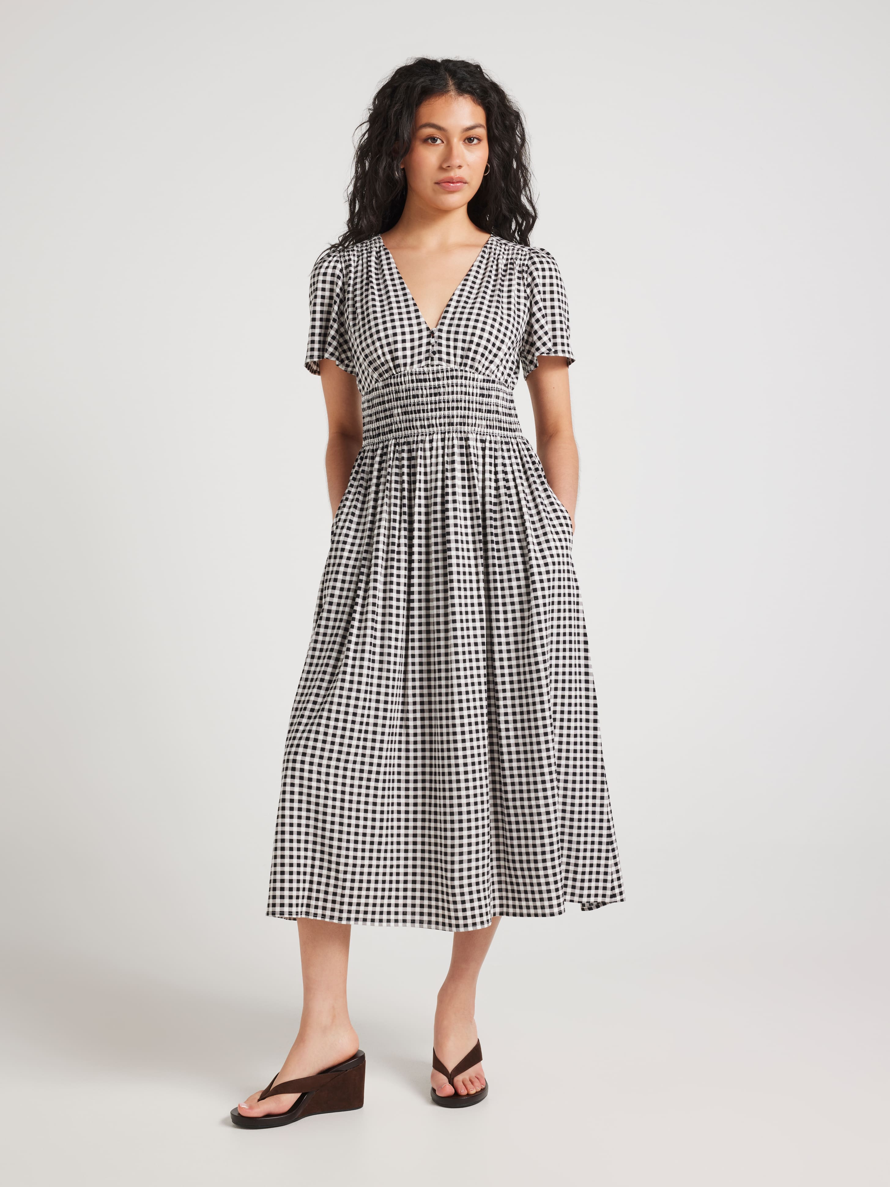 Ari Floaty Sleeve Midi Dress