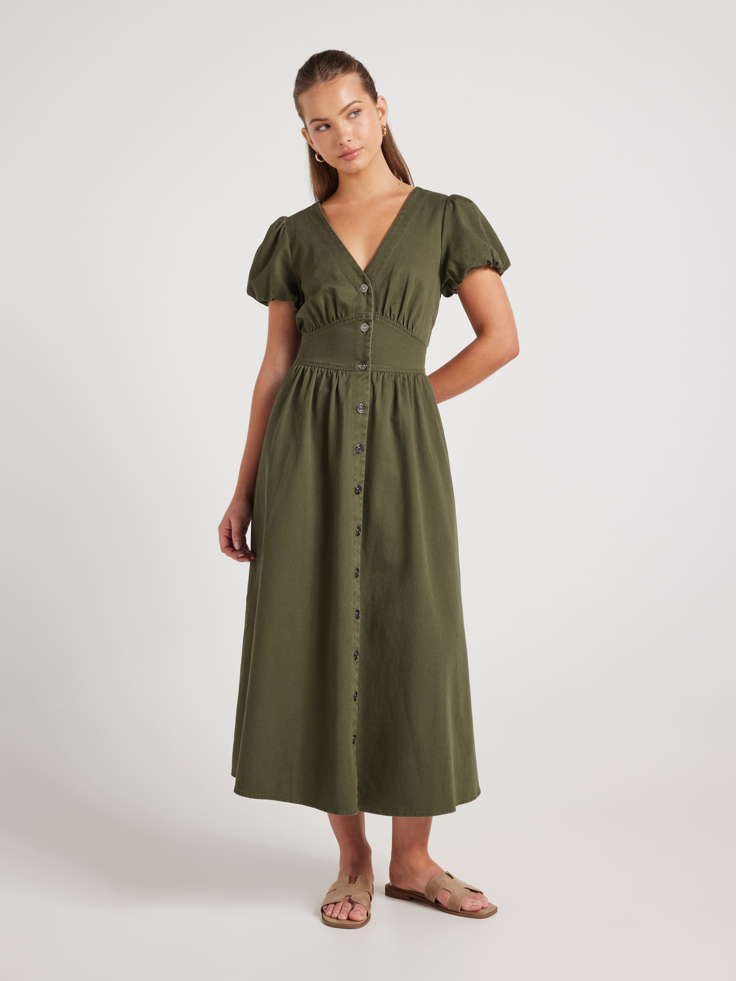 Maddie Denim Midi Dress