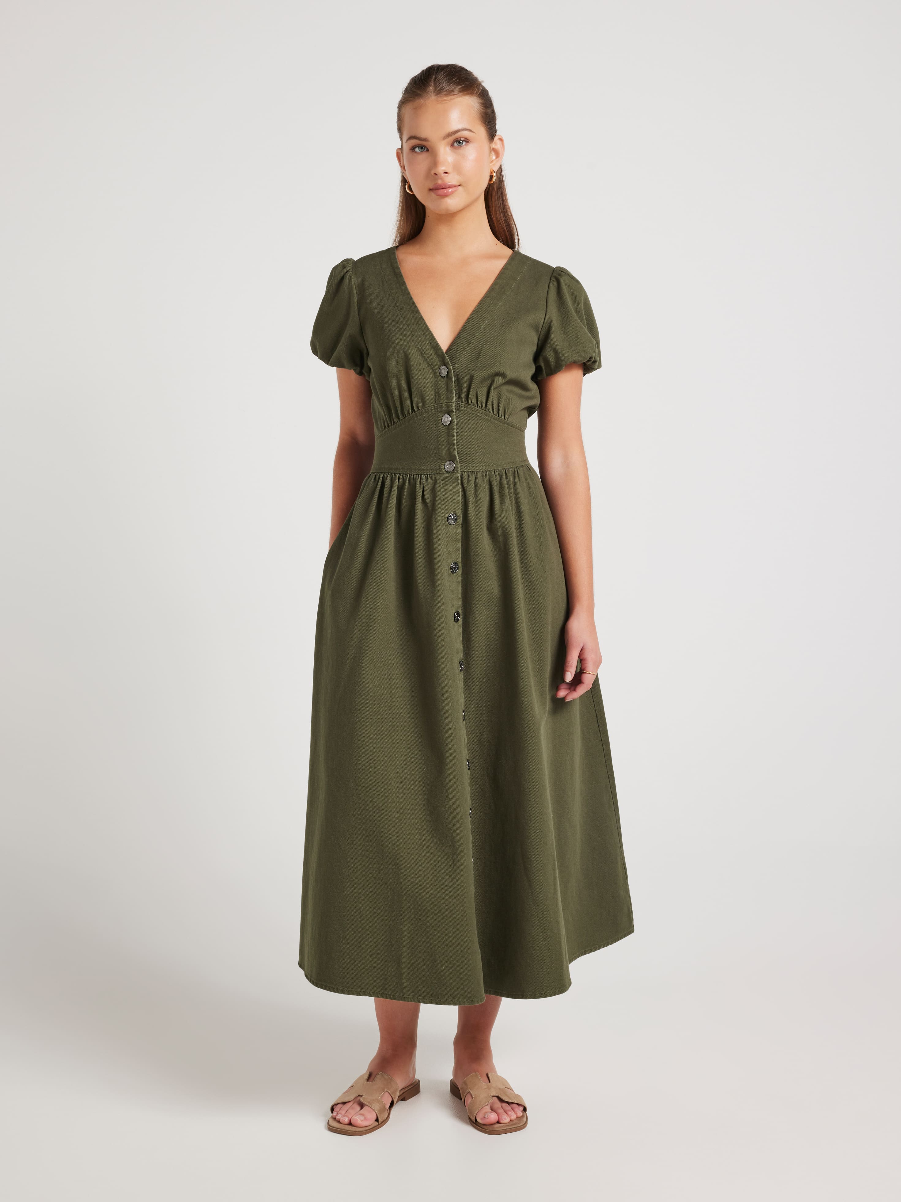 Maddie Denim Midi Dress
