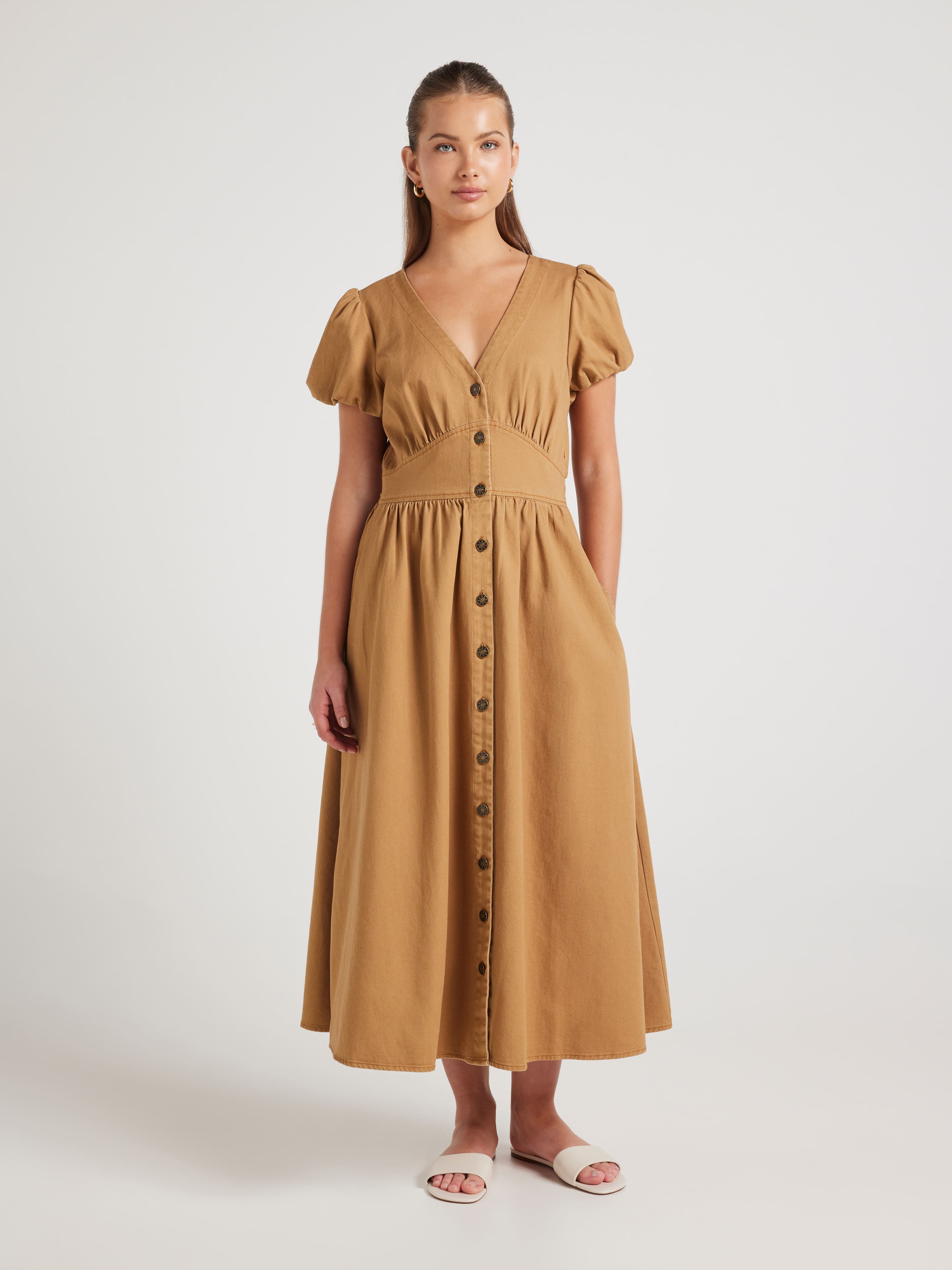 Maddie Denim Midi Dress