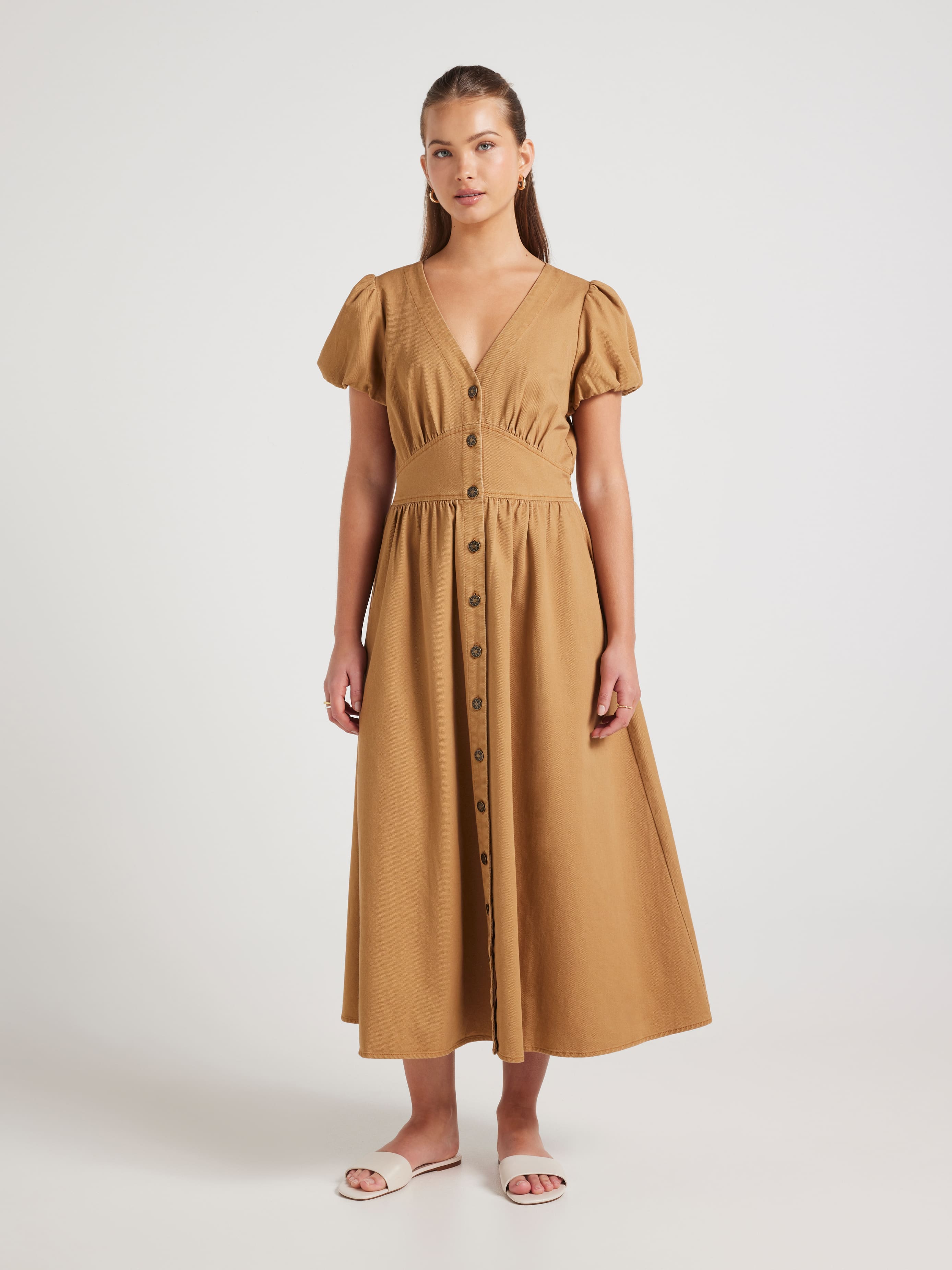 Maddie Denim Midi Dress
