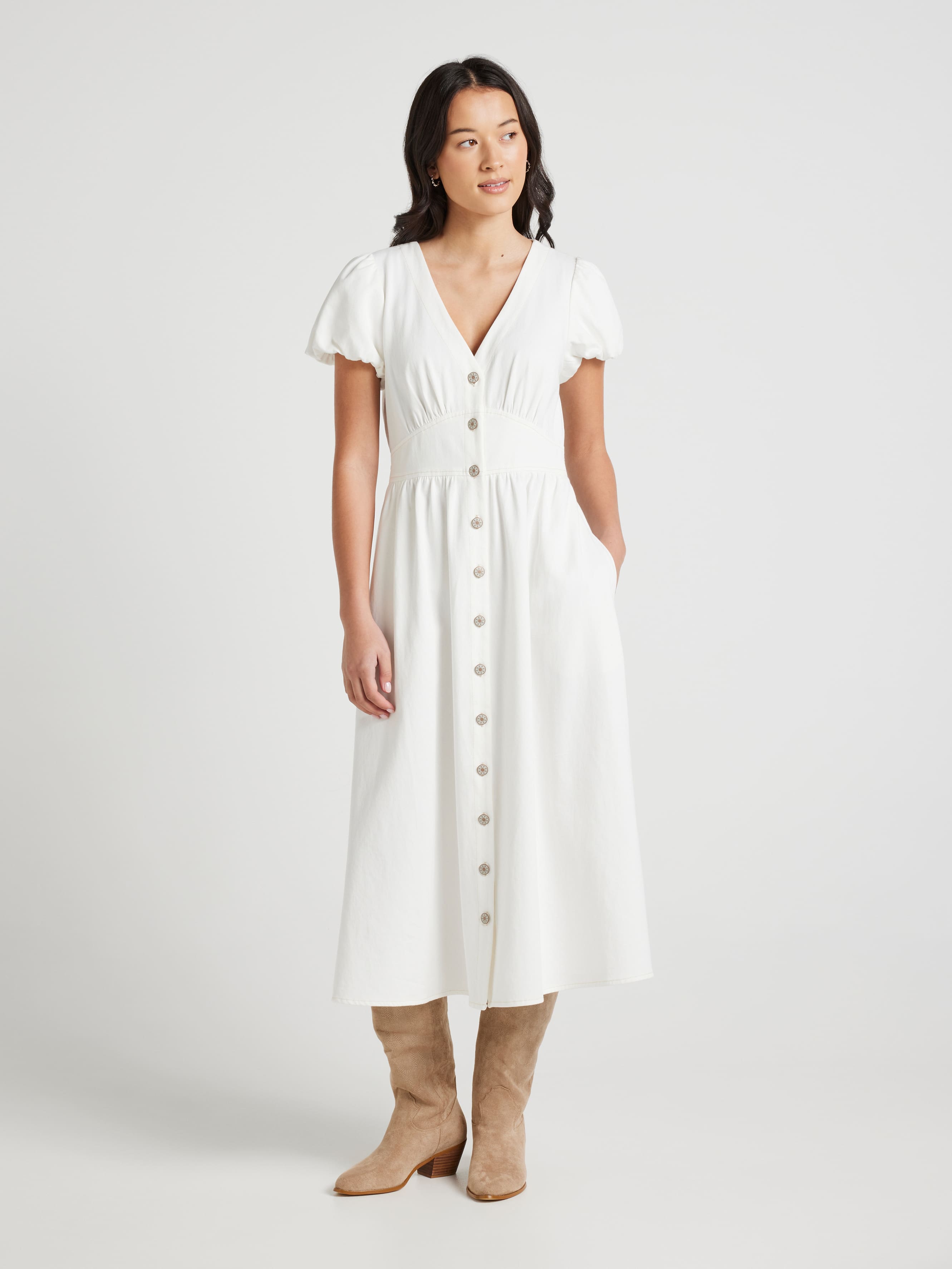 Maddie Denim Midi Dress