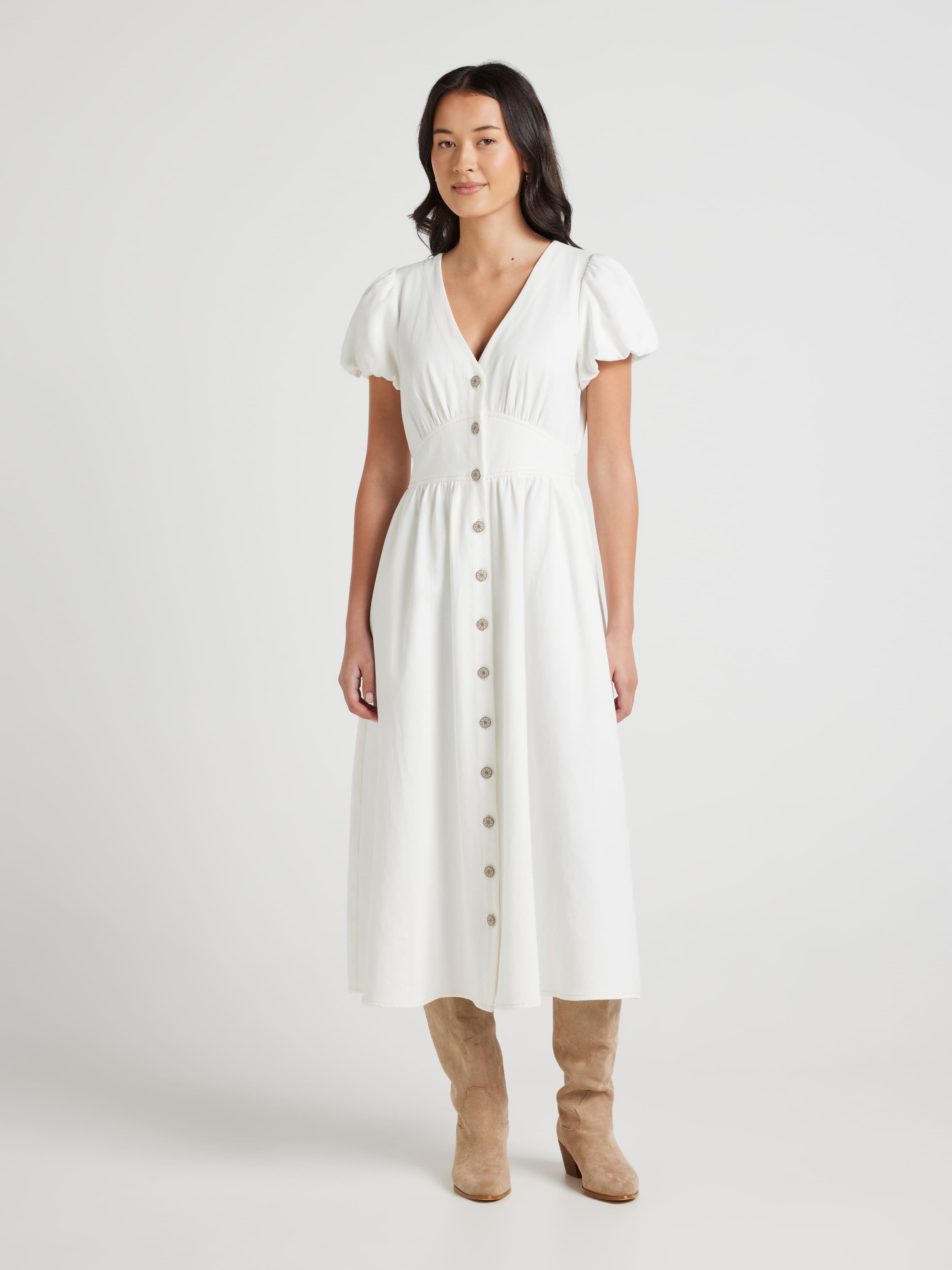 Maddie Denim Midi Dress