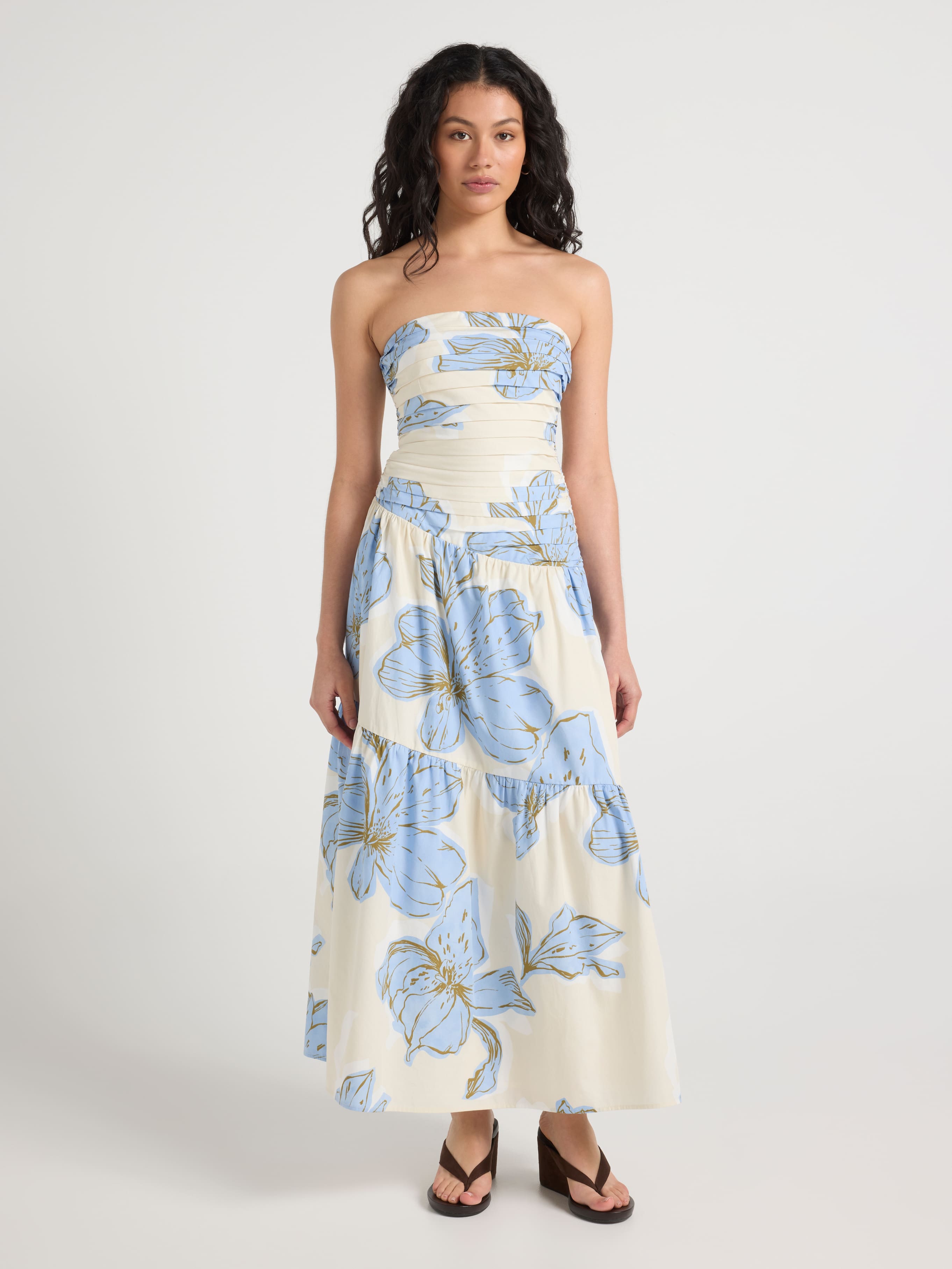 Seraphine Strapless Midi Dress