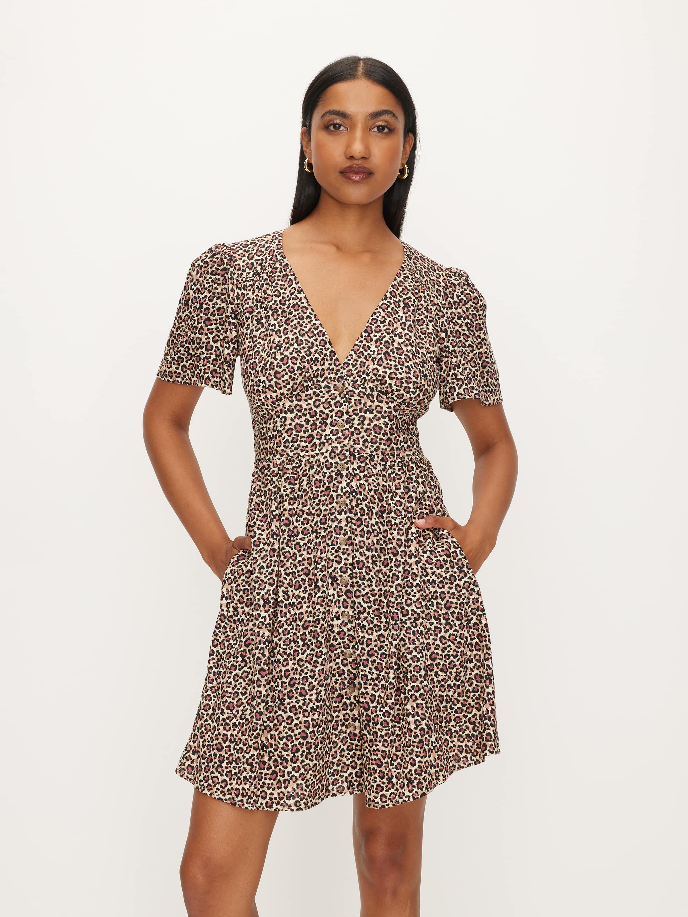 Emily Button Through Mini Dress