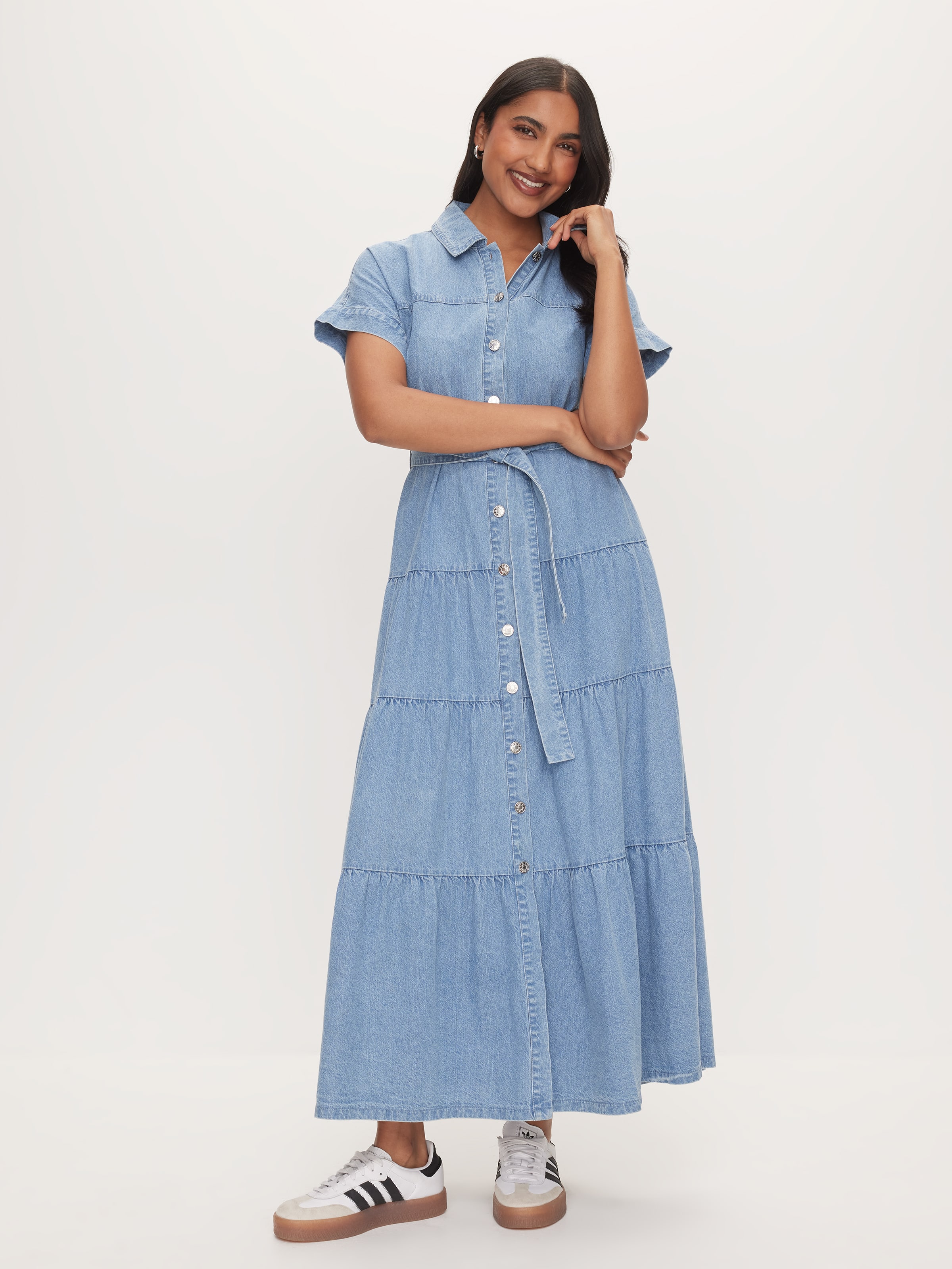 Marina Tiered Midi Dress