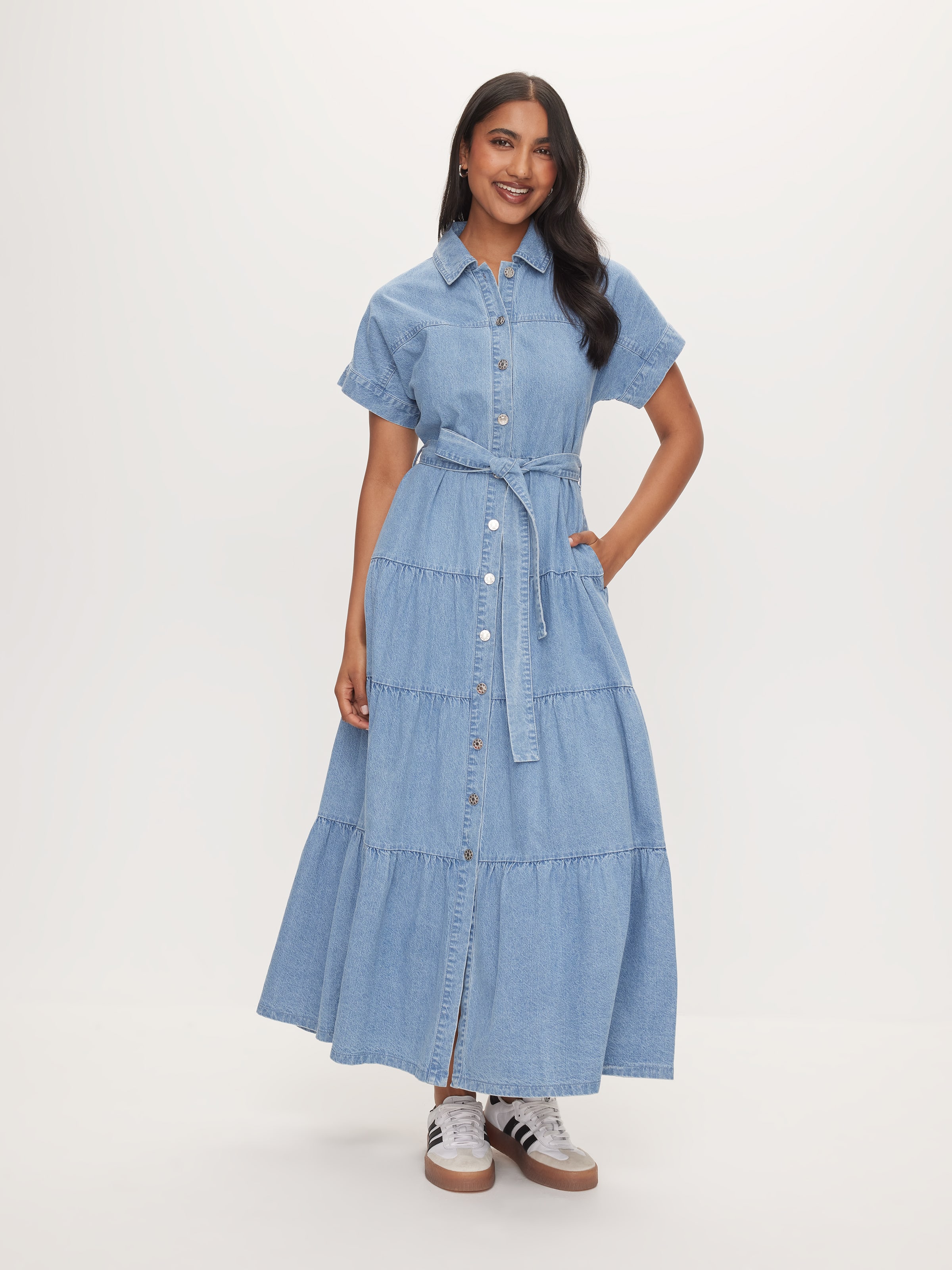Marina Tiered Midi Dress