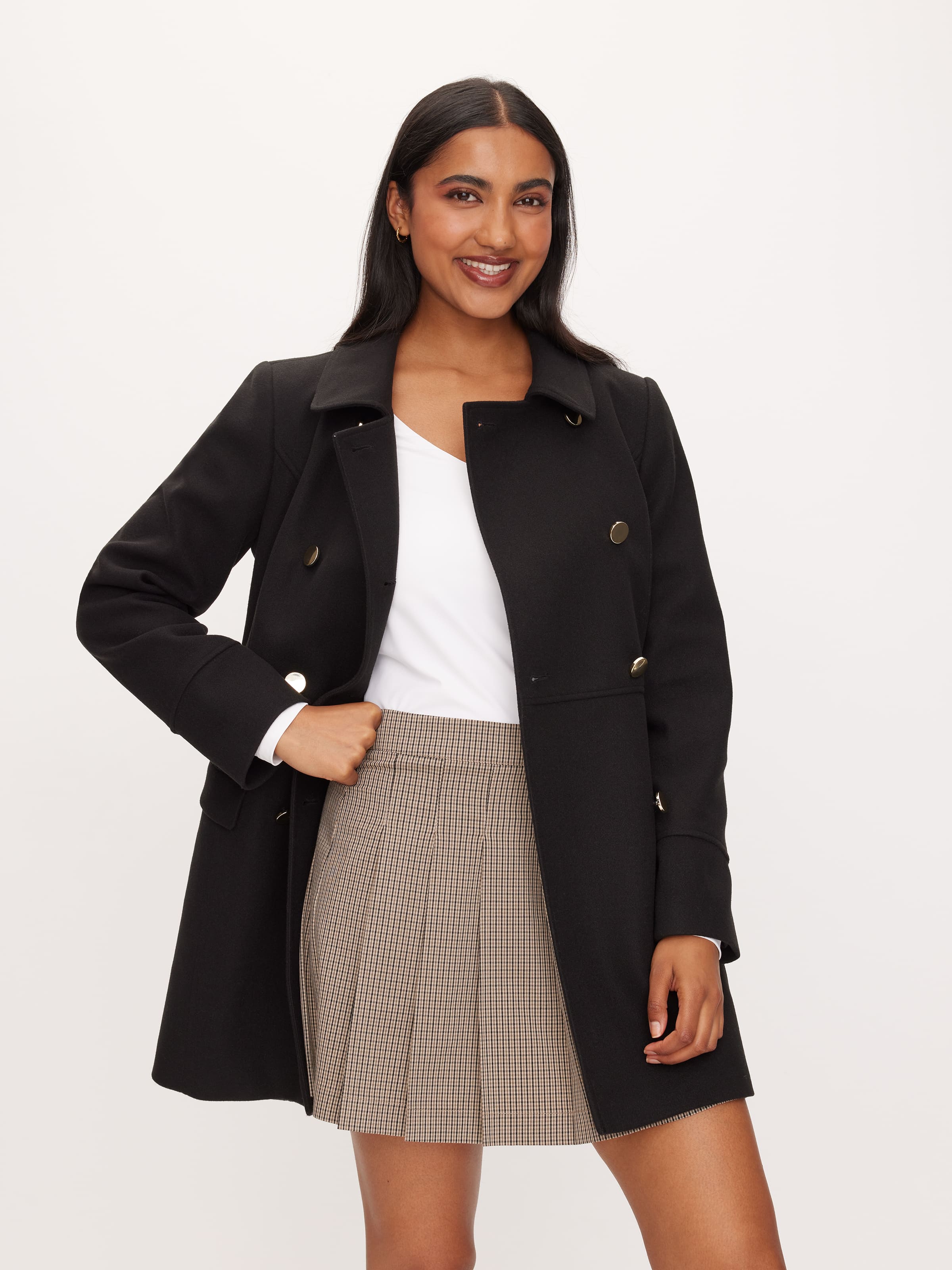 Denmark Double Breasted Short Coat