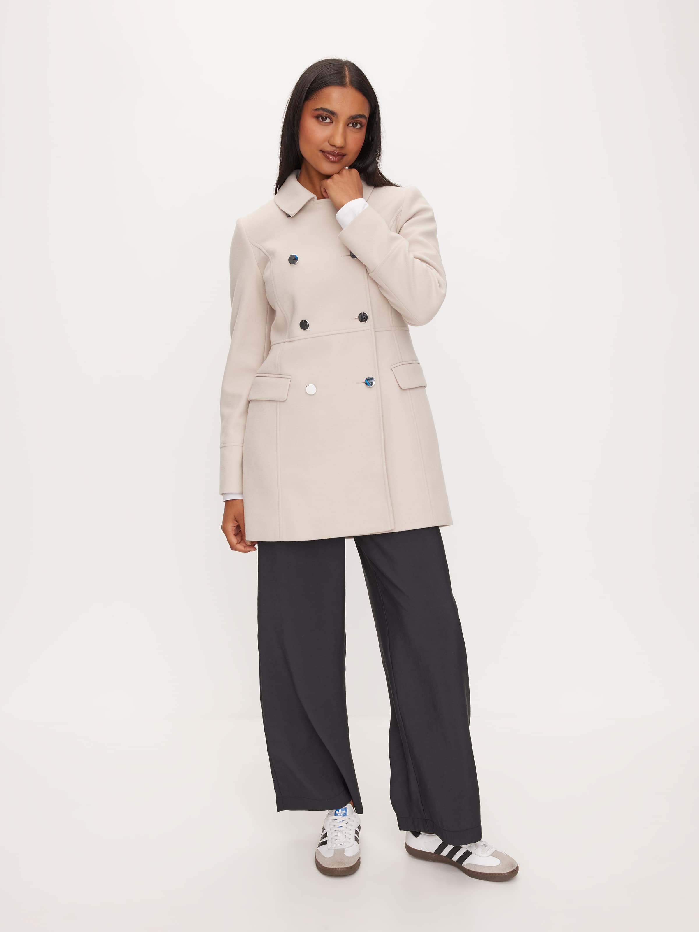 Denmark Double Breasted Short Coat