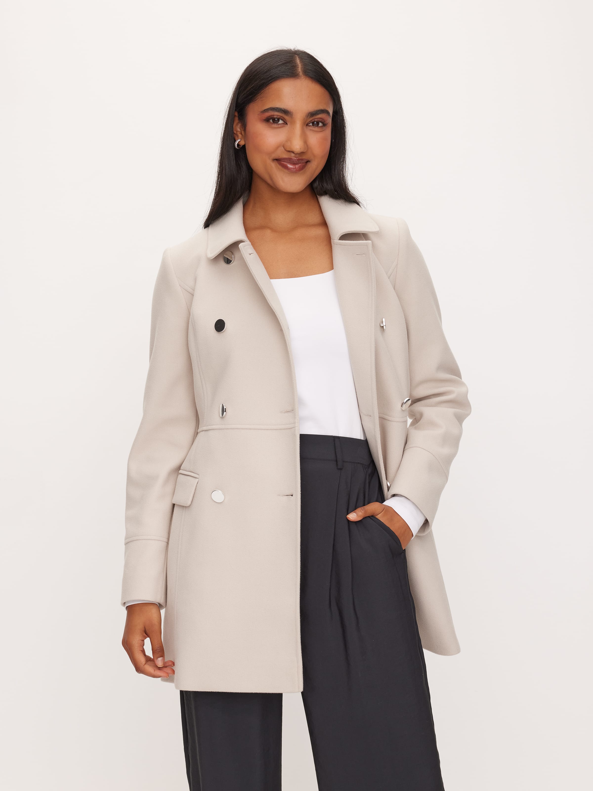 Denmark Double Breasted Short Coat