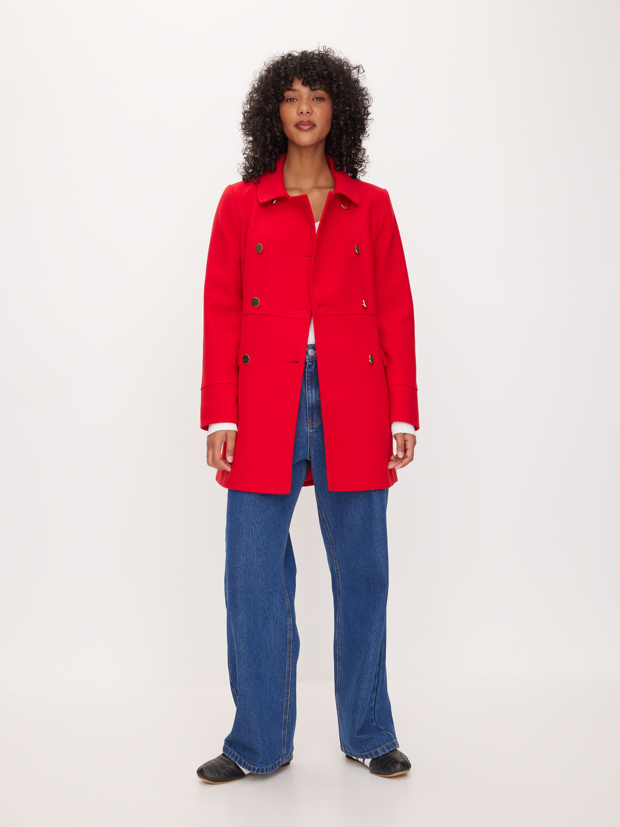 Denmark Double Breasted Short Coat