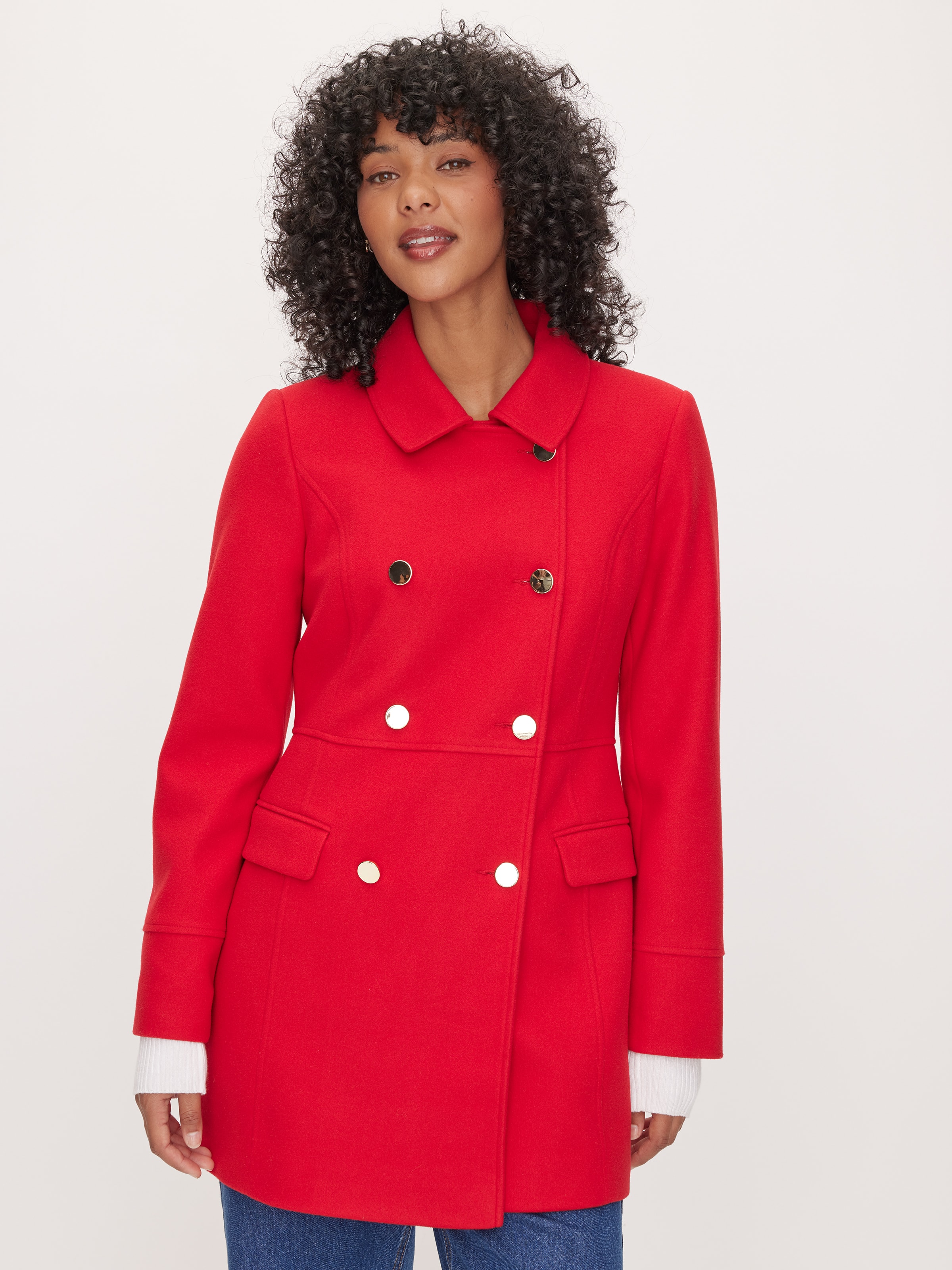 Denmark Double Breasted Short Coat