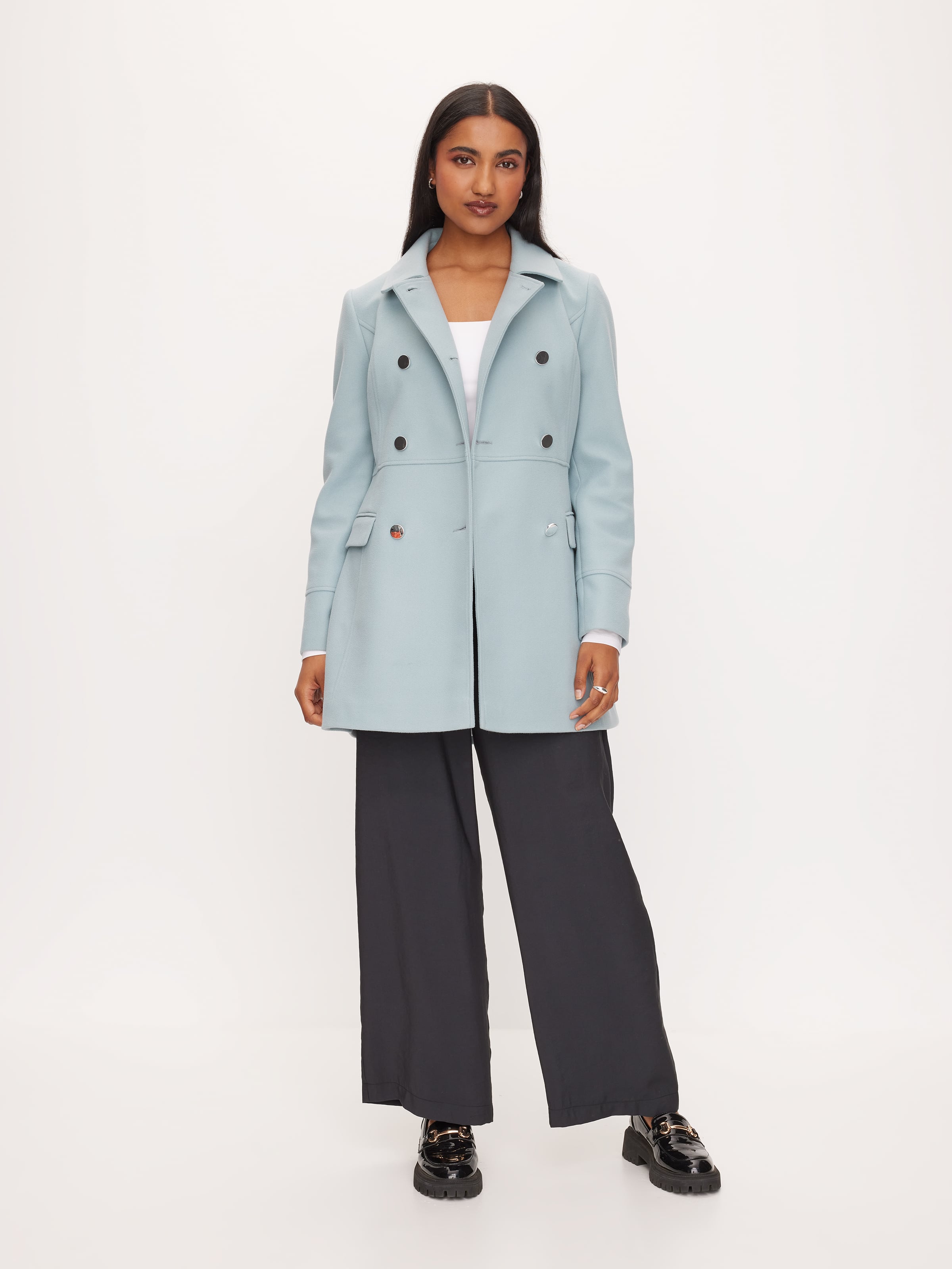 Denmark Double Breasted Short Coat