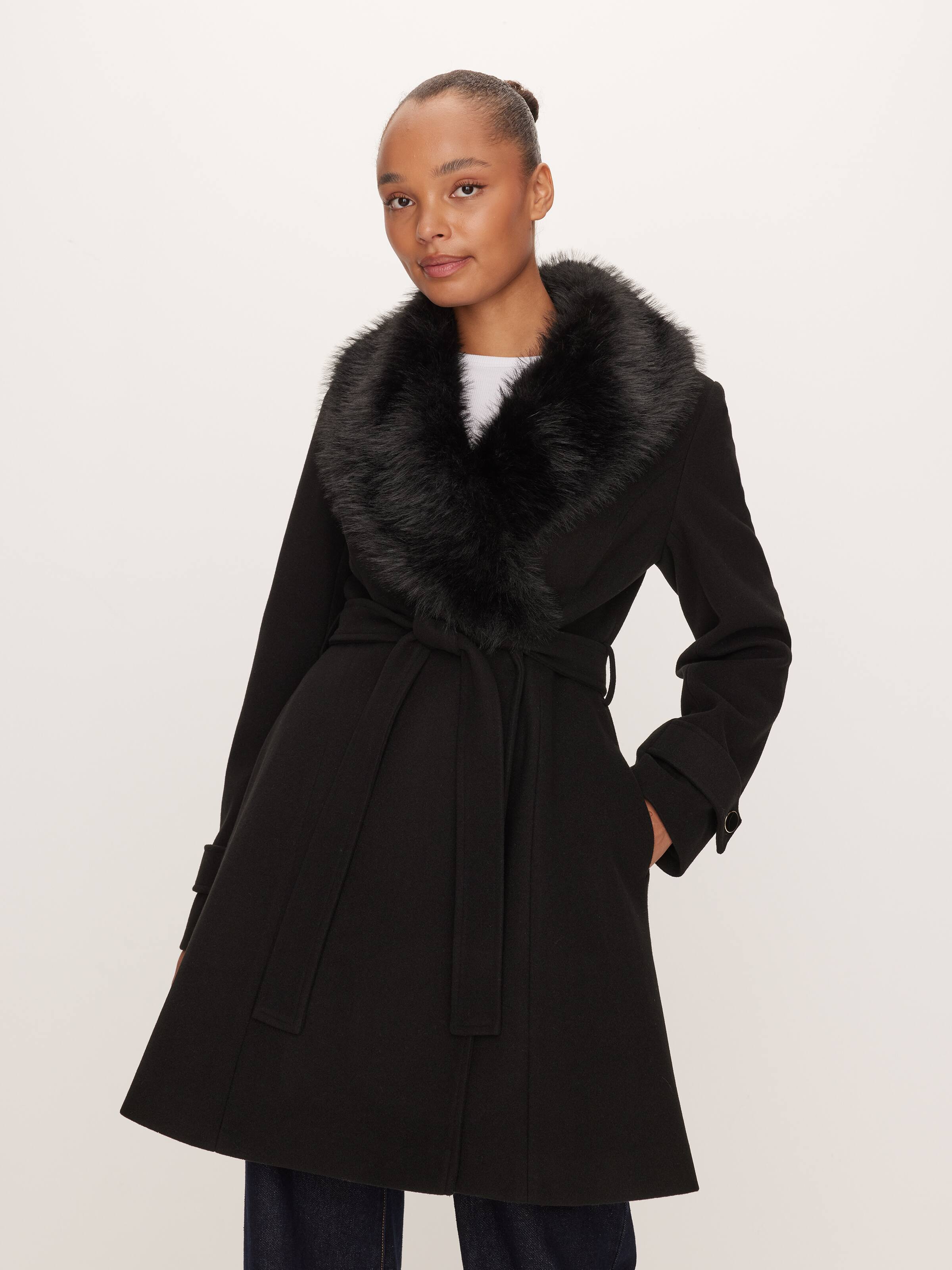Aurora Fur Collar Coat